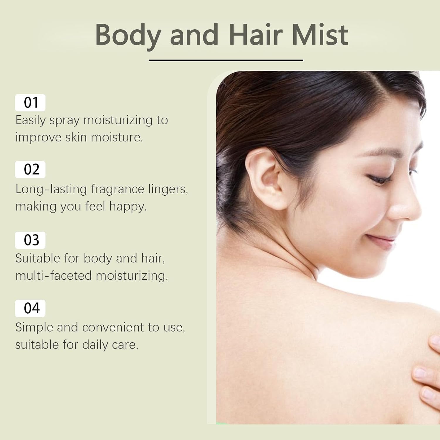 Vanilla Cream Puff Body & Hair Milk Mist - Hydrating Moisturizing Spray for Dry Skin & Frizzy Hair | Sweet Pink Vanilla Scent | Perfect for Daily Skincare, Post-Shower Hydration & On-The-Go Refreshment