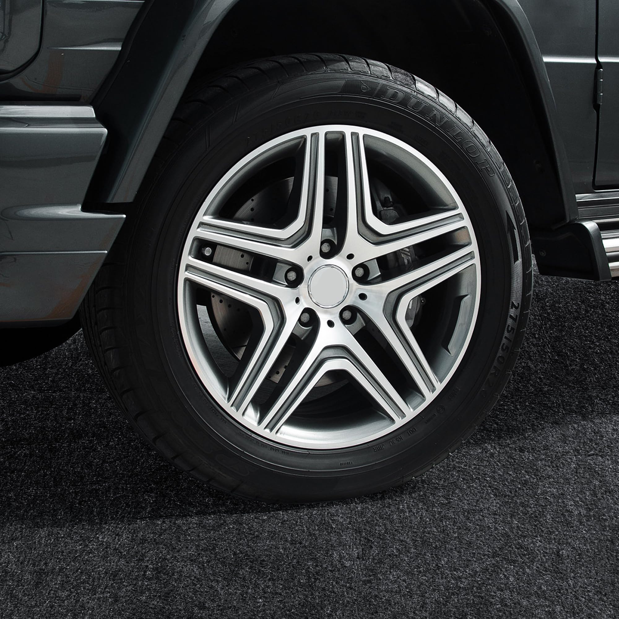 HOMBYS Dark Grey Garage Floor Mats for Under Car - 7'9