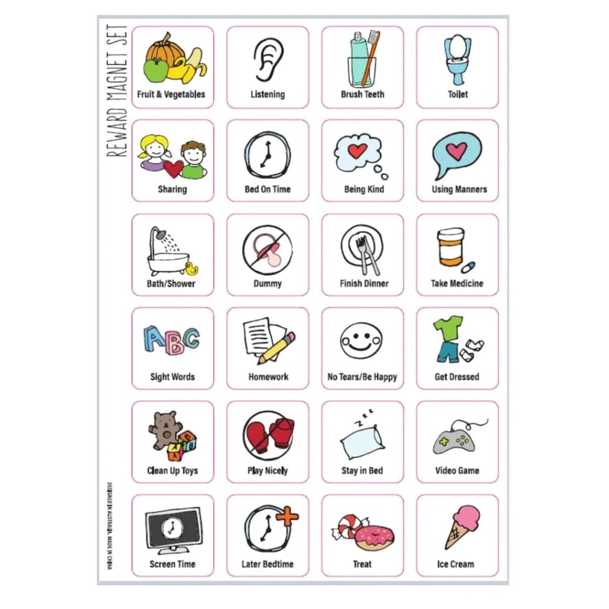 Preppd Kids Magnetic Reward Chart (A4) - Motivational Behavior Tracker for Children - Perfect for Home, Classroom & Homeschooling Use