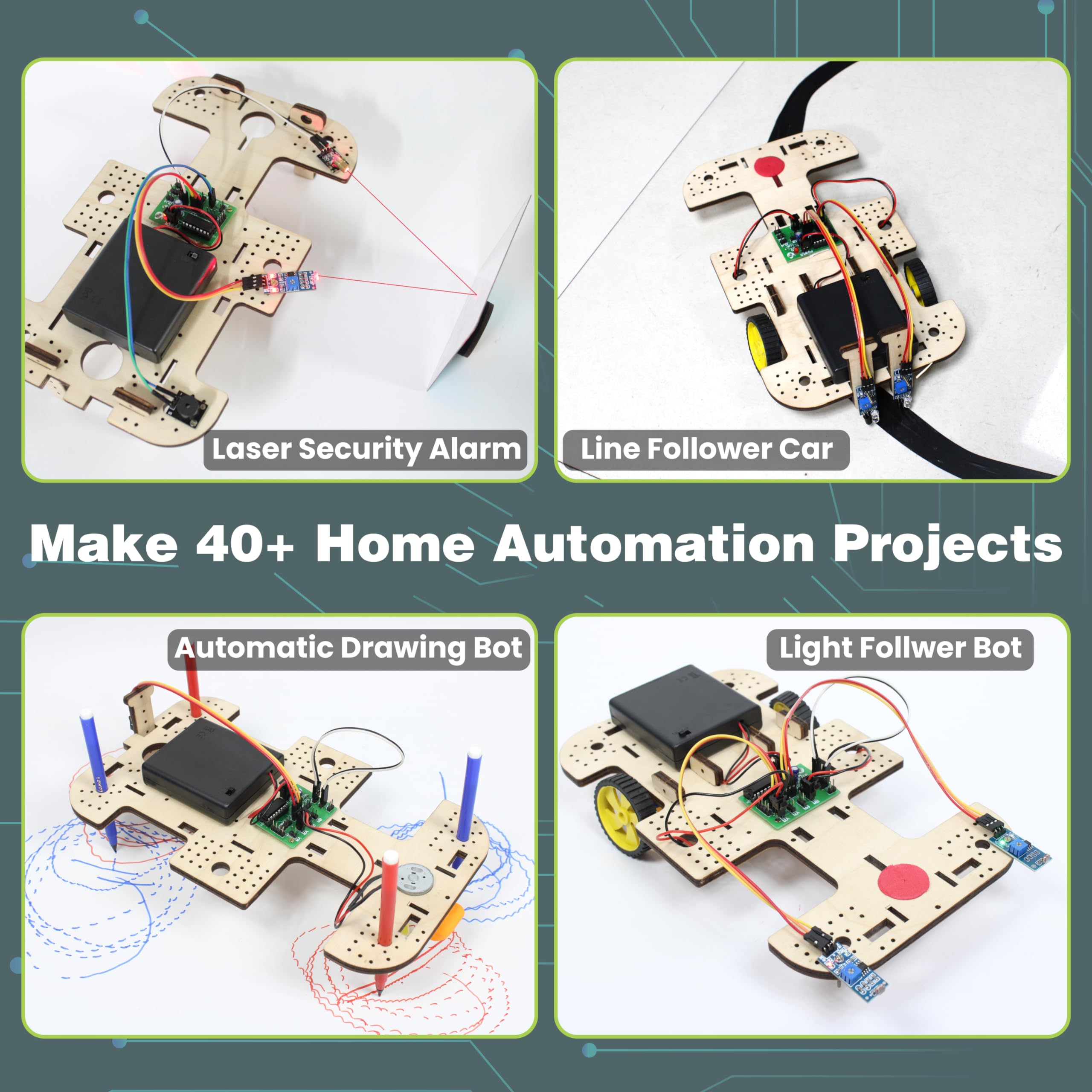 ButterflyEdufields 40-in-1 STEM Robotics Kit for Kids Ages 8-12 | DIY Robot Building Kit with Electronics Board & Sensors | Educational Science Toy for Homeschooling & Classroom Learning | 100+ Parts | Perfect for STEM Projects, Science Fairs & Birthday Gifts
