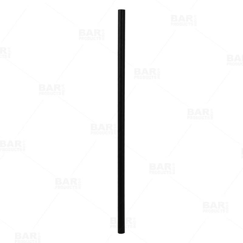 BarConic® Biodegradable Black Paper Straws - 7 3/4 Inch Eco-Friendly Drinking Straws (100 Pack) - Perfect for Parties, Restaurants & Sustainable Events