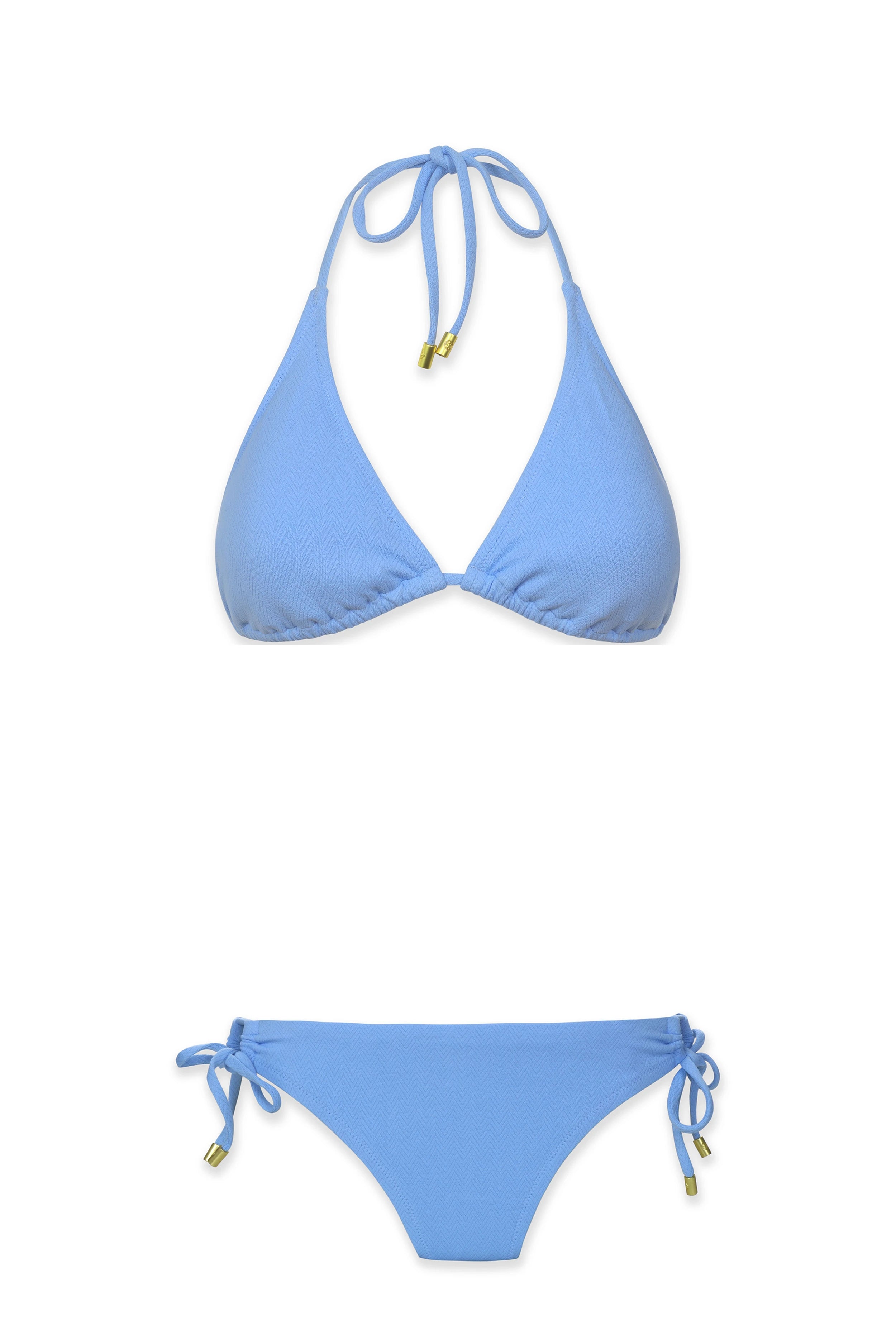 Chevron Textured Peri Blue String Bikini Top for Women - Sexy Swimwear for Beach, Pool, and Summer Vacation