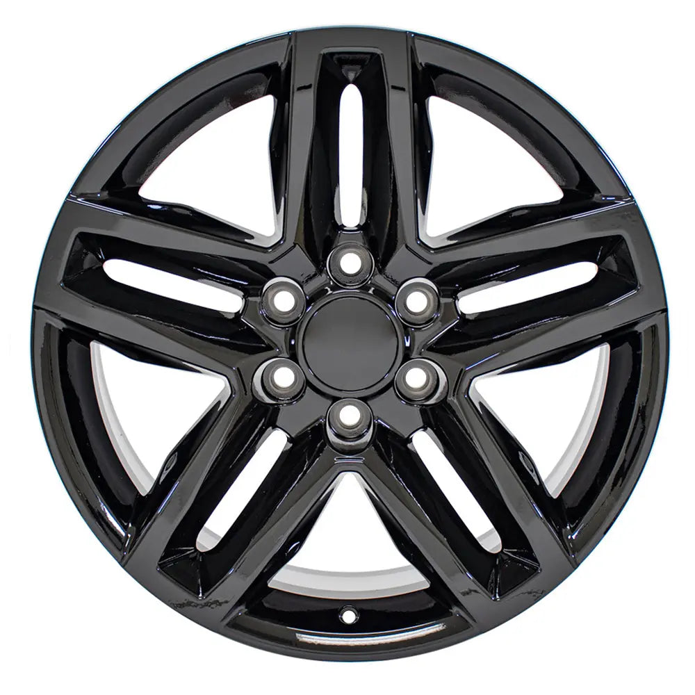 20 Inch Black Wheel Replacement for Chevy Silverado Trail Boss 20x9 Replica Rim CV34B - Durable Alloy Rims for Off-Roading, Truck Upgrades & Custom Look