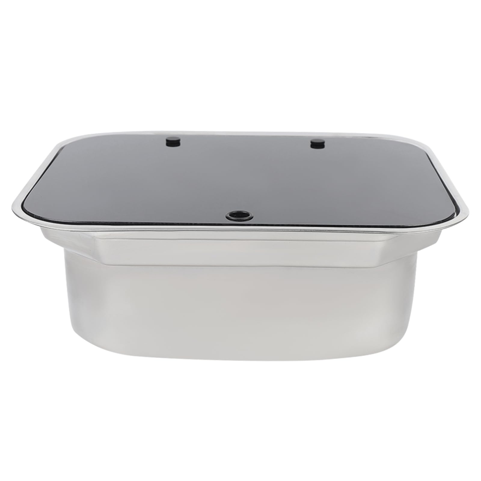 304 Stainless Steel RV Sink with Lid & Faucet - 16.7x14.7x5.9in Single Bowl Outdoor Kitchen Sink for RV, Caravan, Boat & Camper - Perfect for Mobile Cooking & Camping Adventures