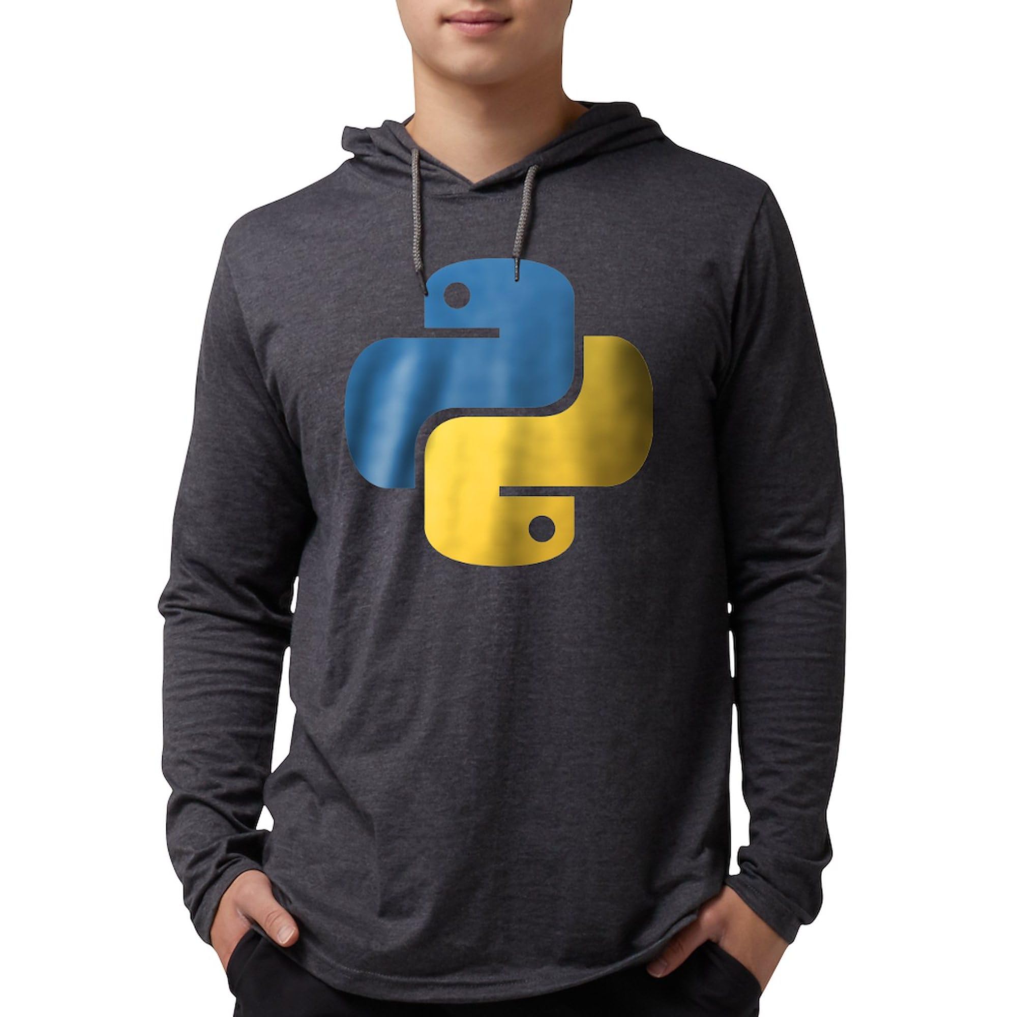 Python Programming Long Sleeve T-Shirt & Hoodie for Men - Comfortable Coding Shirt for Developers, Hackers & Tech Enthusiasts | Perfect for Work, School & Casual Wear