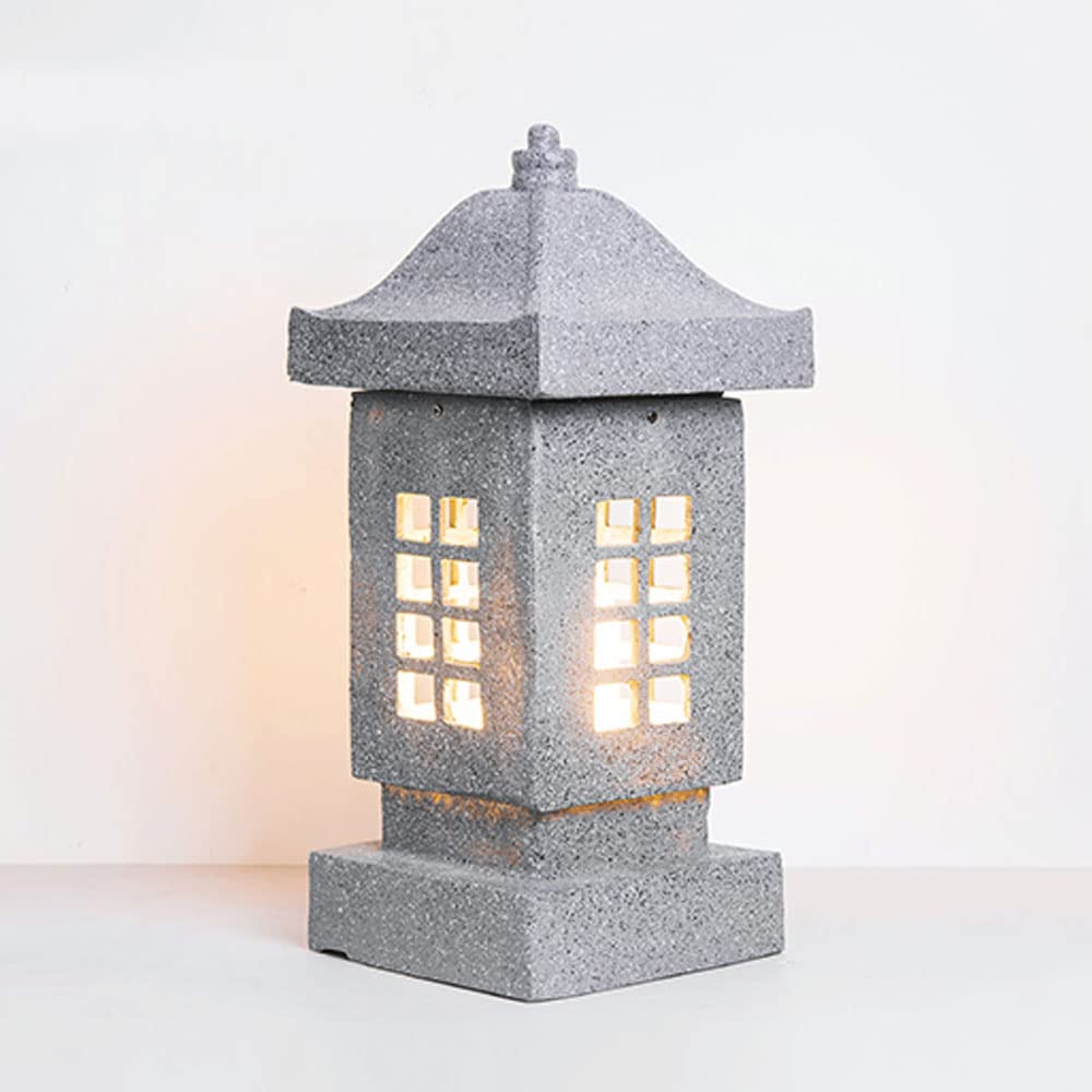 XLBHLH Waterproof LED Post Cap Lights - Outdoor Resin Pillar Lights for Driveway, Garden, and Pathway - Durable Chinese Floor Lamp with Weatherproof Design - Perfect for Patio, Deck, and Landscape Lighting