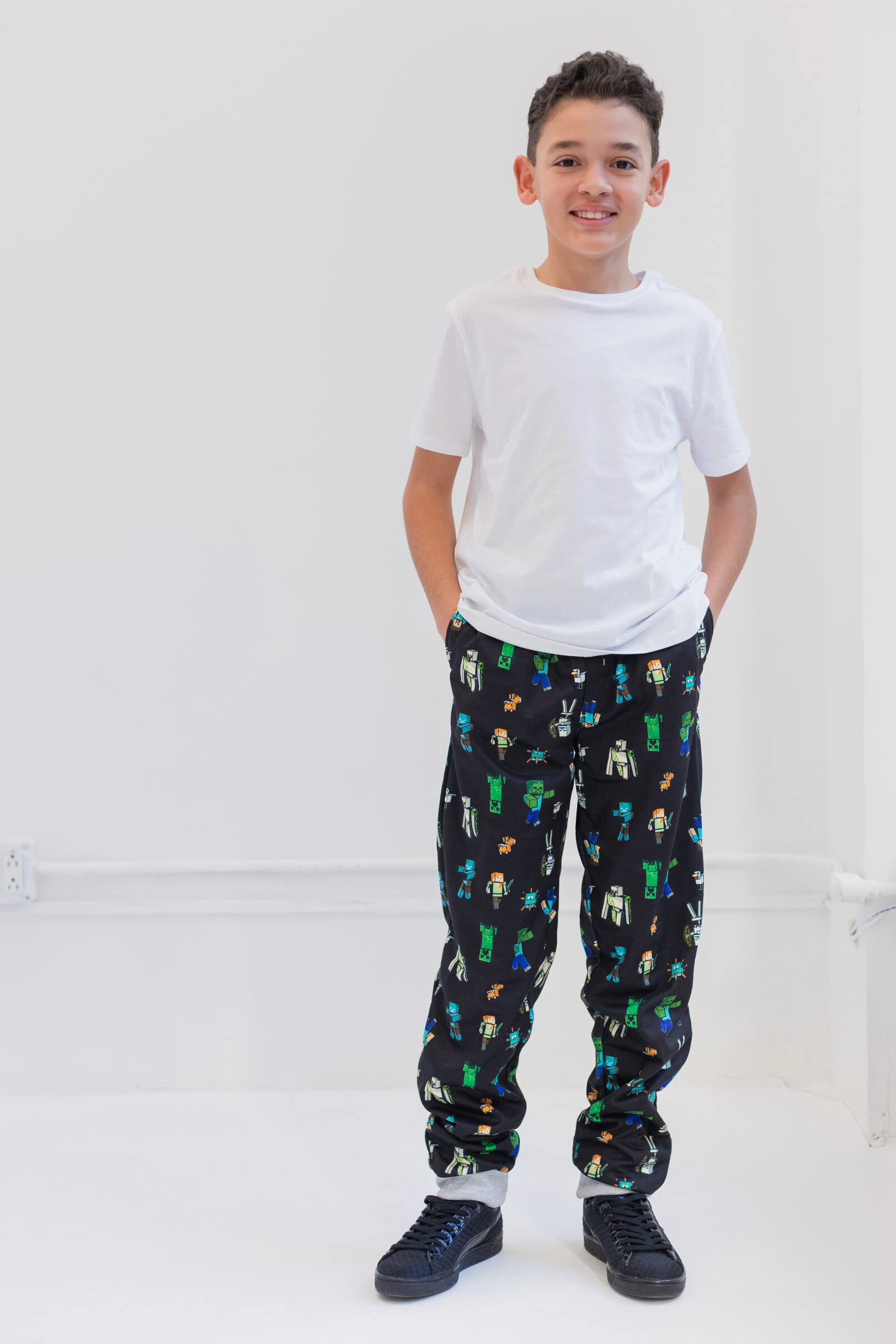 Minecraft Fleece Jogger Pants 2-Pack for Kids - Warm & Comfortable Winter Pajama Bottoms for Boys & Girls - Perfect for Sleepovers, Gaming & Lounge Wear