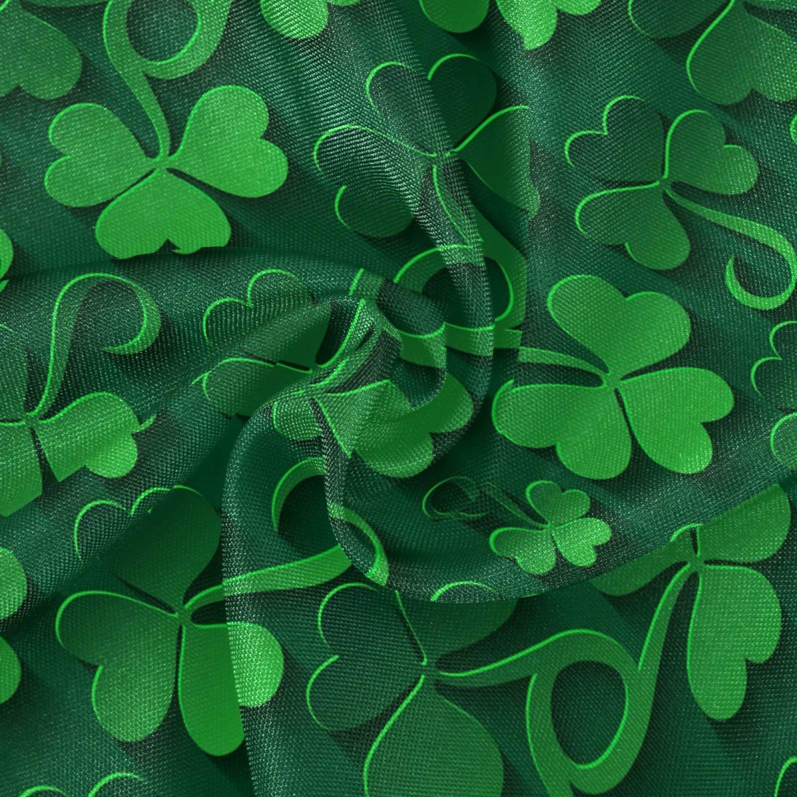 St. Patrick's Day Shamrock Round Tablecloth - 60 Inch Green Clover & Heart Design, Washable Polyester Table Cover for Dining, Holiday Decor, Home Party, Wedding & Picnic | Perfect for Irish-Themed Celebrations and Spring Gatherings
