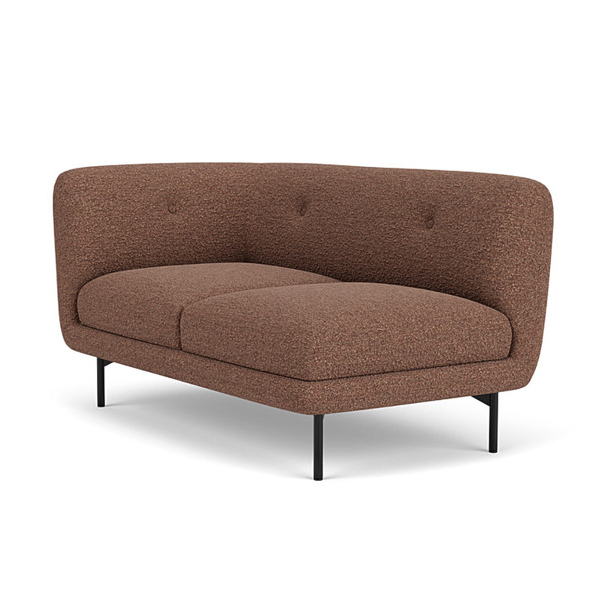 Alfred Boucle Left 2 Seater Modular Sofa - Modern Sectional Couch for Living Room, Small Space & Apartment - Soft Fabric Upholstery with Reversible Design