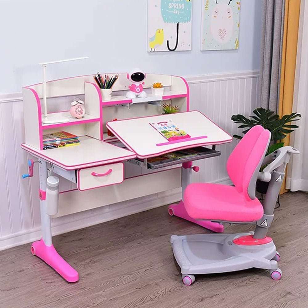 Adjustable Height Kids Study Desk - 120cm Ergonomic Children's Desk in Blue for Home & School Learning - Perfect for Homework, Reading & Online Classes