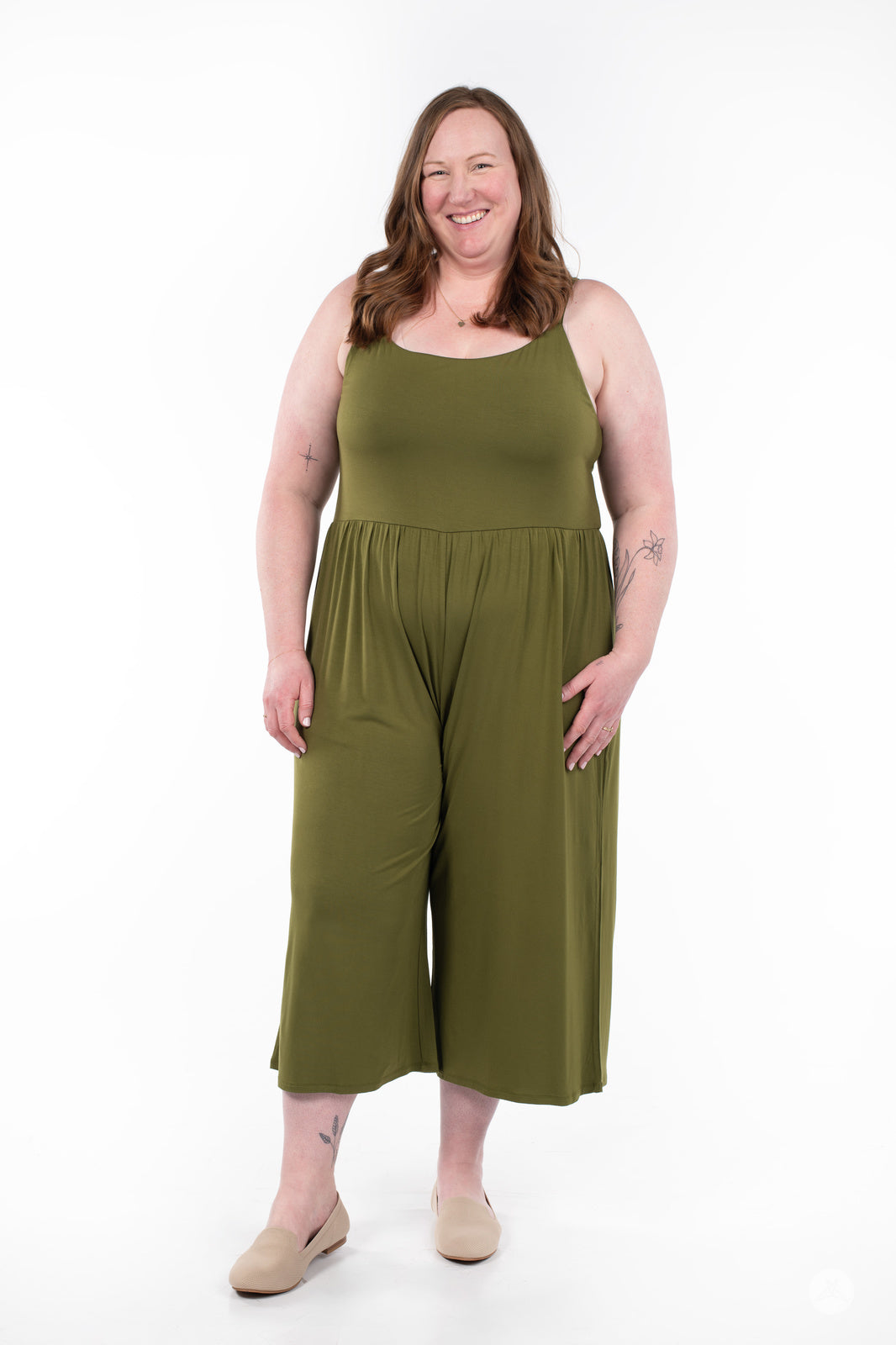 Stylish Cropped Wide Leg Jumpsuit for Women - Trendy Summer Romper with Pockets | Perfect for Beach, Vacation & Casual Outings