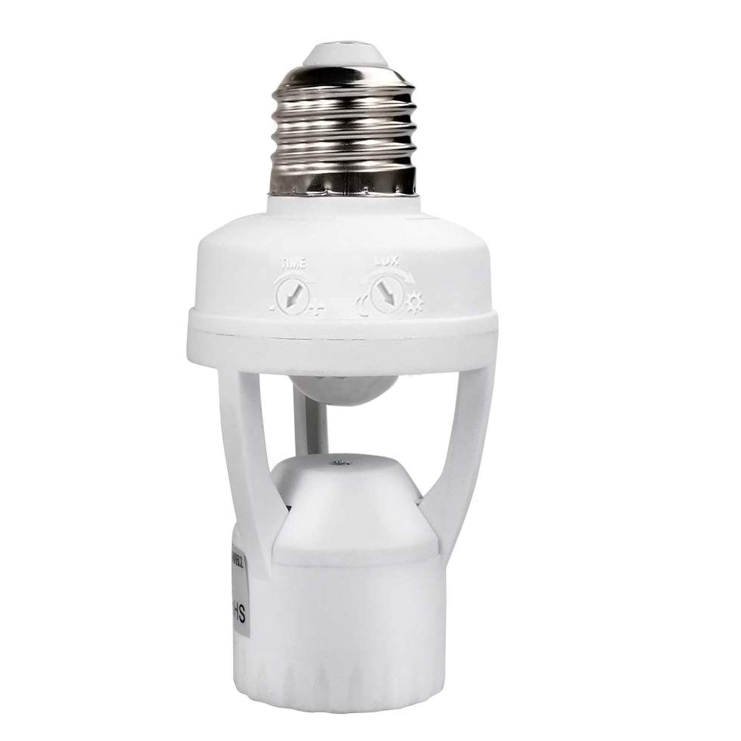 PIR Motion Sensor Light Socket Adapter - E26 Screw Bulb Base, Auto On/Off Night Light Control for Garage, Storage Room, Closet & Outdoor Lighting (Smart Sensor Bulb Adapter) - Perfect for Energy-Efficient Home Security & Convenient Hands-Free Lighting