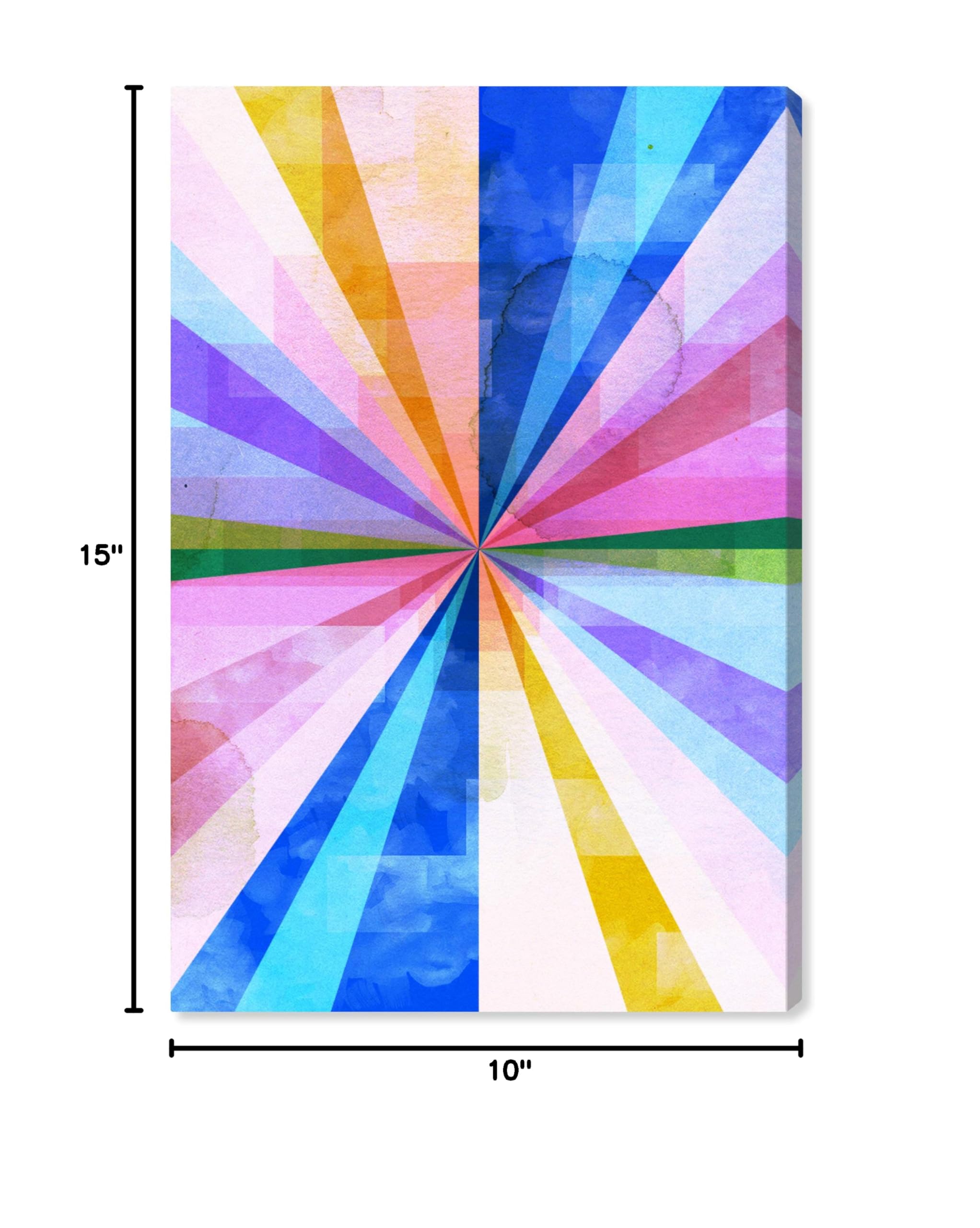 Abstract Wall Art Canvas Print 'Pastel Gateway' - Blue & Pink Modern Home Decor Painting 10