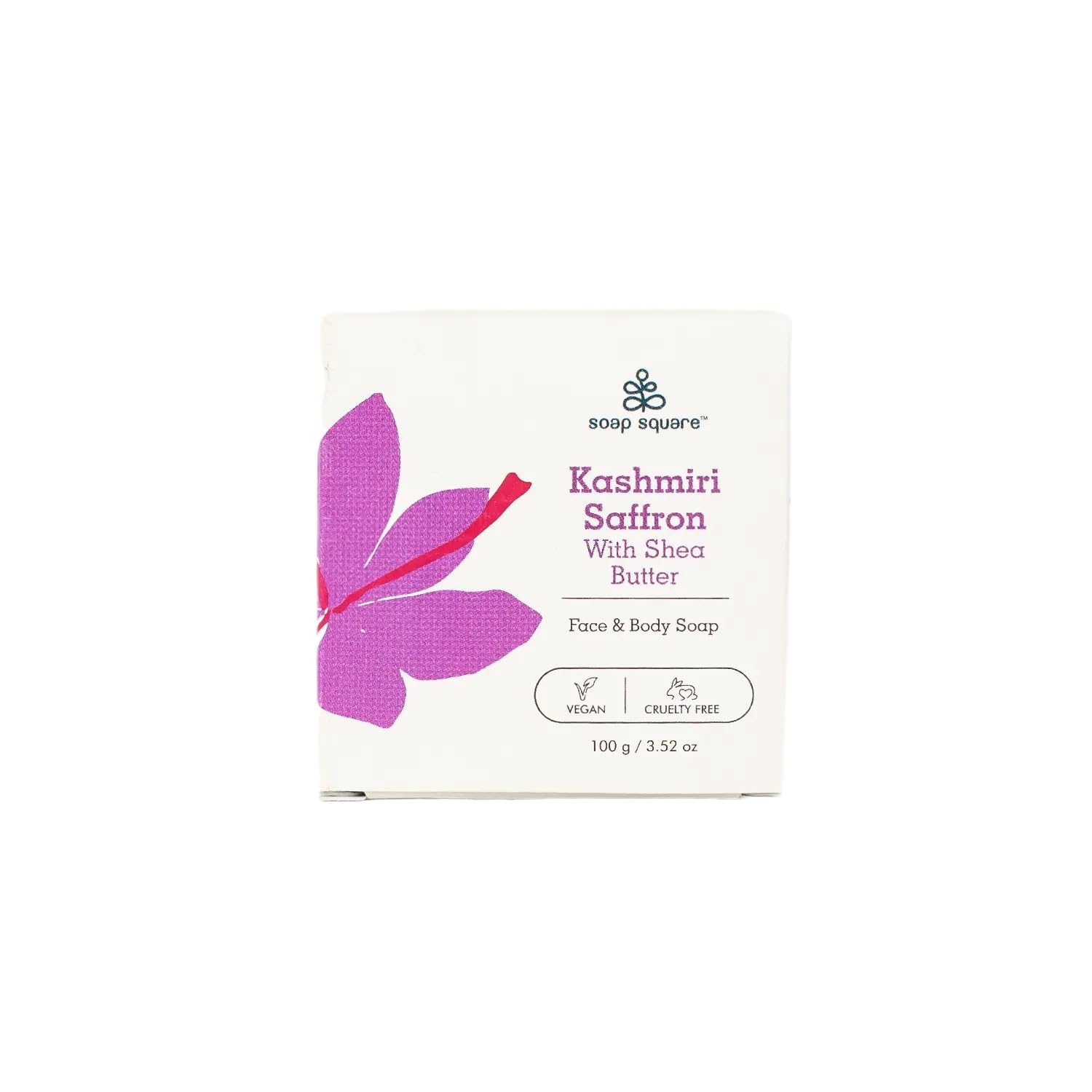 Kashmiri Saffron & Shea Butter Soap Bar - 100g SLS Free, Paraben Free, Cruelty-Free, Vegan Handmade Soap for Sensitive Skin - Perfect for Daily Bathing, Spa Treatment & Luxury Gifts