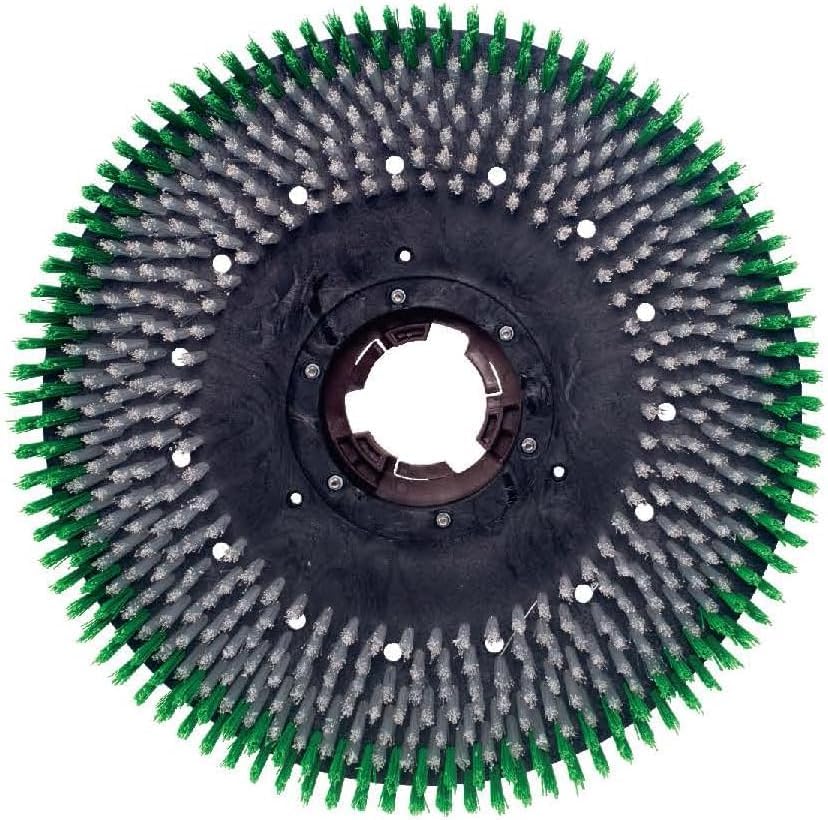 17-Inch Commercial Floor Scrub Brush with Synthetic Bristles - Heavy Duty Rotary Cleaning Brush for Maintenance, Warehouses & Industrial Floors