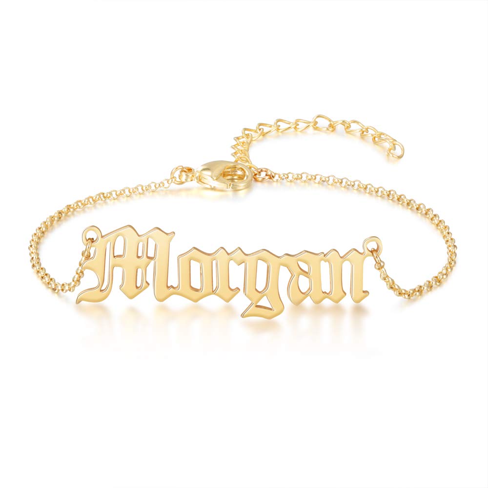 Custom Name Anklet Bracelet for Women & Girls - Personalized Charm Jewelry with Any Names - Perfect Gift for Mother's Day, Birthday, Anniversary & Everyday Wear