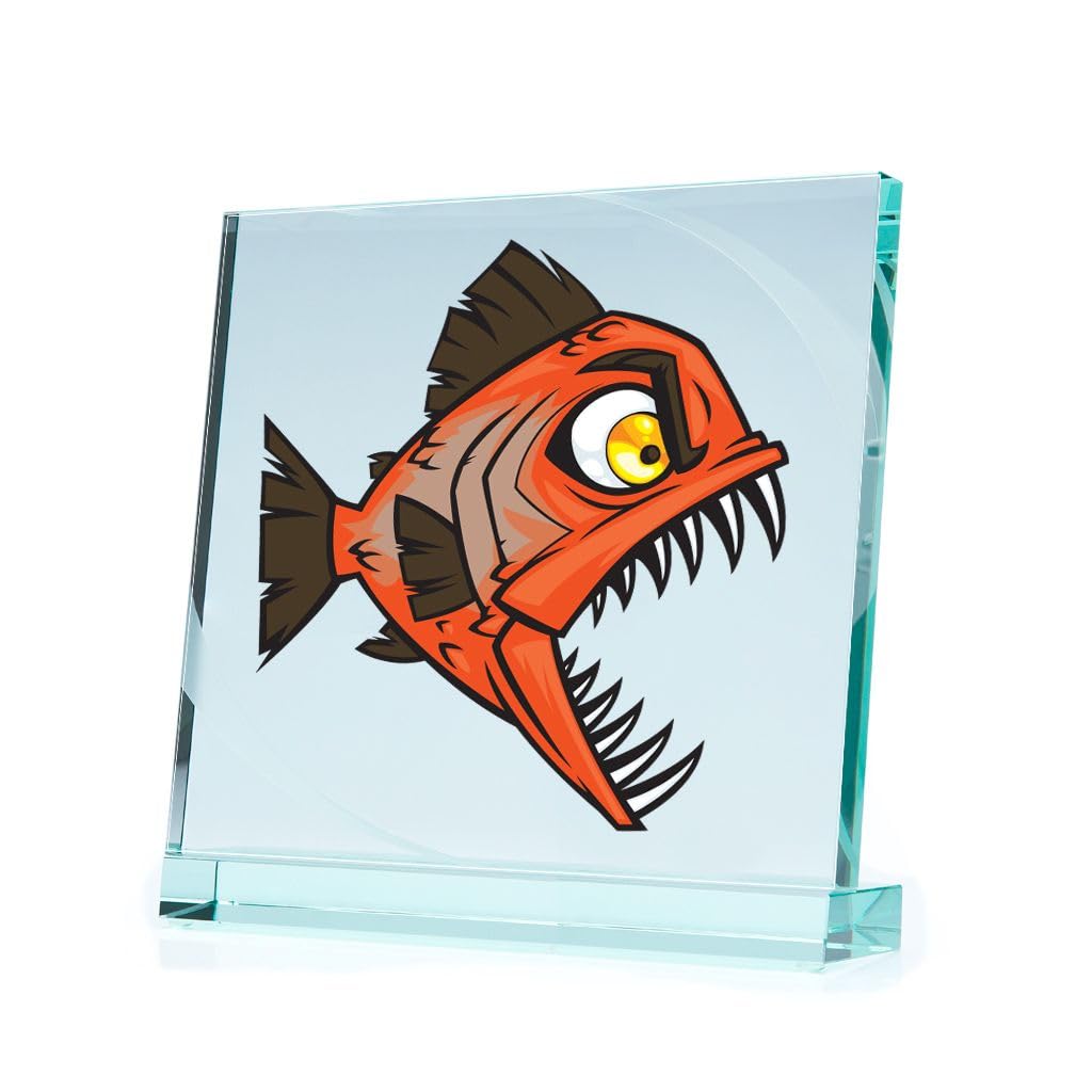 Waterproof Vinyl Sticker - Piranha Attack Design for Racing Cars & Tablets (12x11 Inches) - Durable Decal for Vehicles, Laptops, and DIY Projects