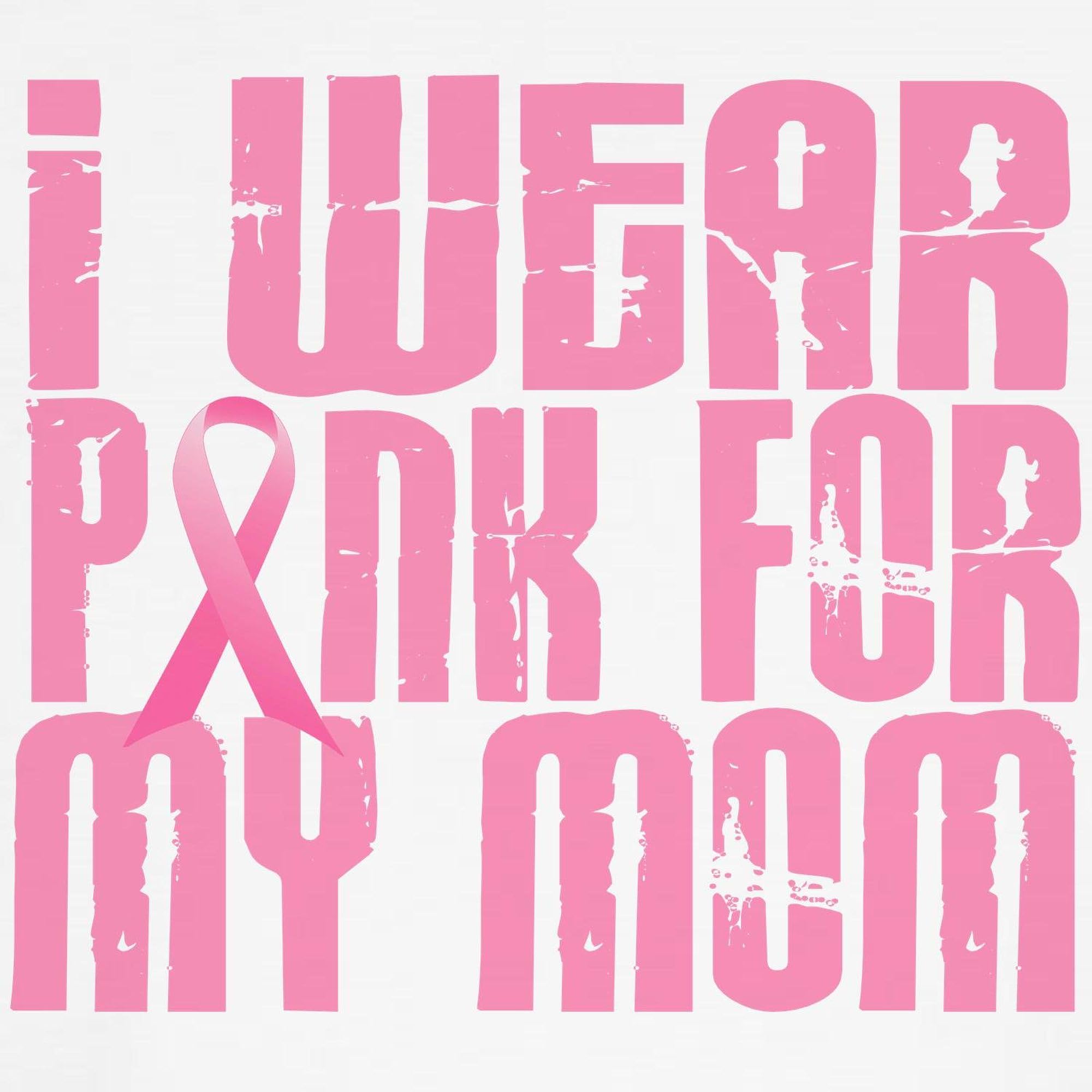 Funny I Wear Pink for My Mom Dog T-Shirt - Cute Pet Clothes for Small & Medium Dogs - Perfect for Breast Cancer Awareness & Dog Costume Parties