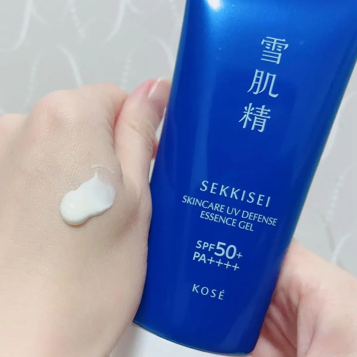 Kose Sekkisei Skin Brightening UV Gel Sunscreen SPF50+ PA++++ 90g - Non-Sticky, Hydrating, Daily Sun Protection for Face & Body - Perfect for Outdoor Activities, Beach & Travel