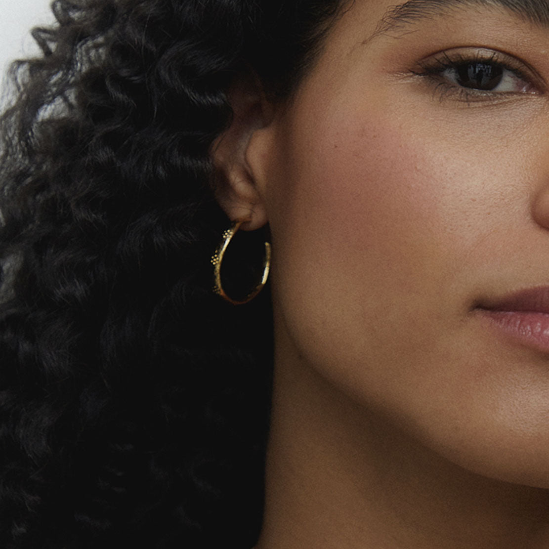 Gold Flower Hoops Earrings for Women - Elegant Floral Dangle Earrings for Party, Wedding & Everyday Wear