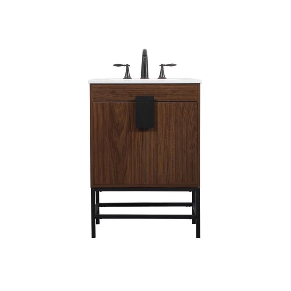36 Inch Modern Under Sink Bathroom Storage Cabinet - Elegant Blue Vanity Organizer with Backsplash for Bathroom Decor | Space-Saving Solution for Towels, Toiletries & Cleaning Supplies