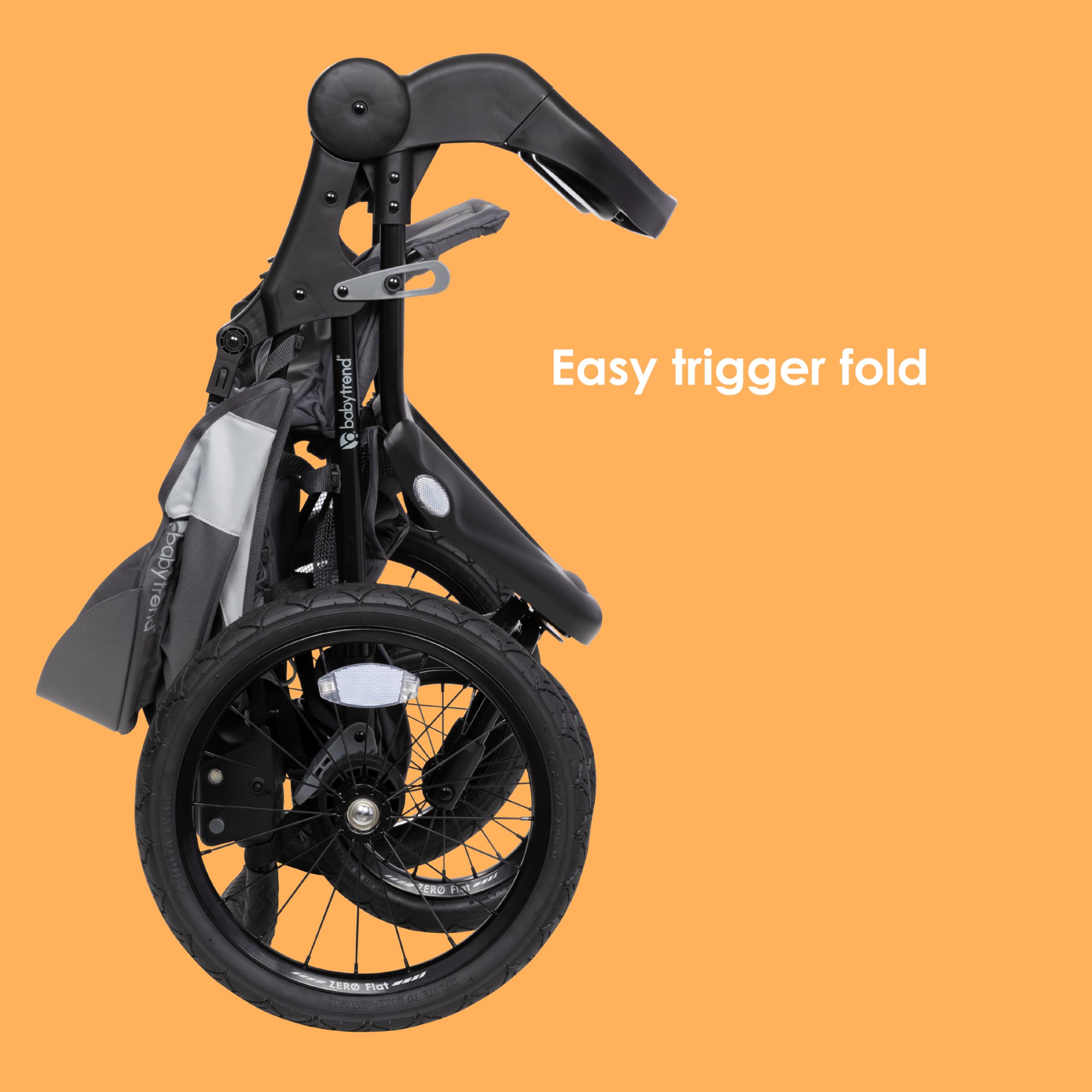 Baby Trend Expedition® Zero Flat Jogger Travel System with LED Lights - Lightweight Stroller & Car Seat Combo for Newborns to Toddlers | Perfect for City Walks, Shopping & Travel | Dash Grey