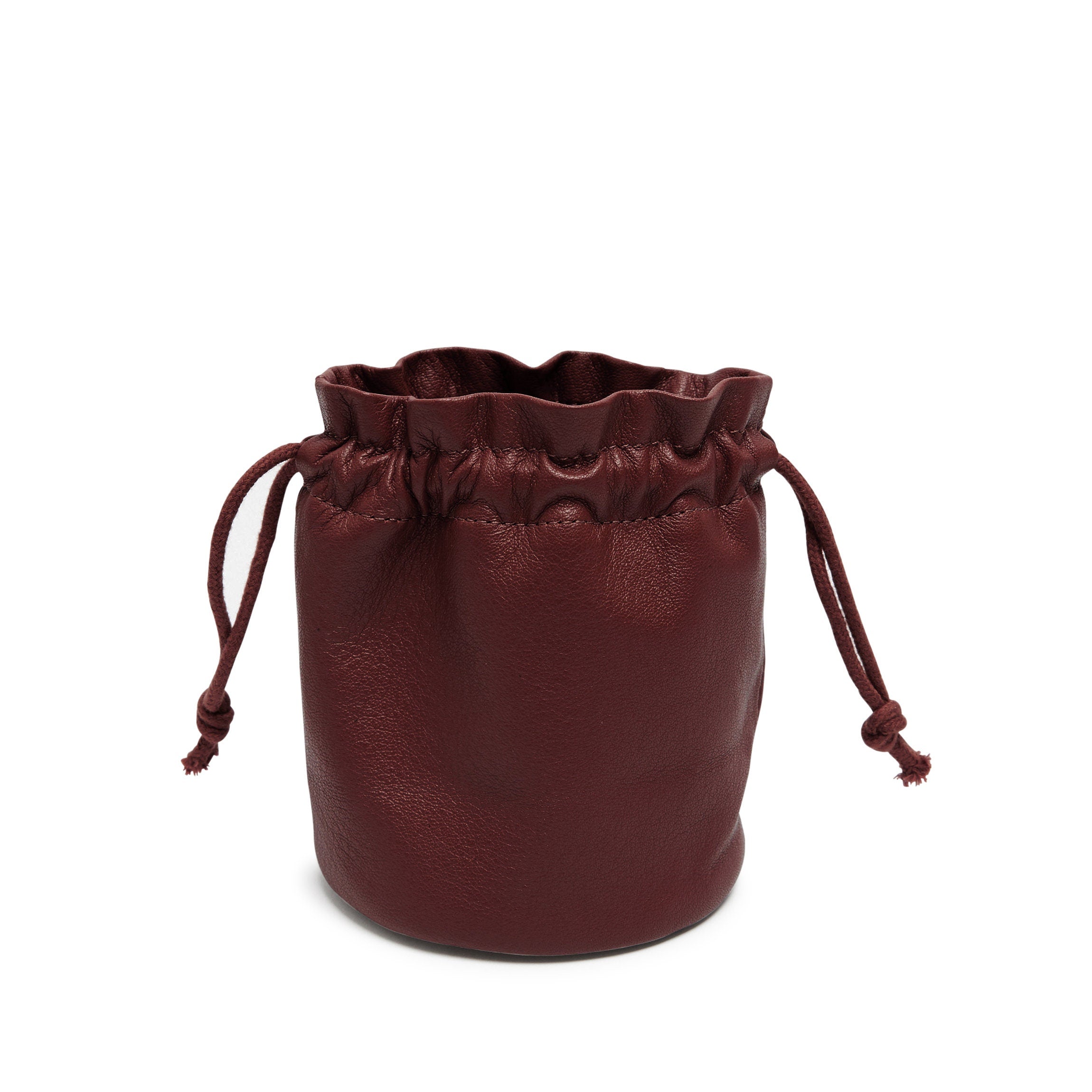Round Drawstring Pouch Bordeaux - Small Fabric Storage Bag for Jewelry, Coins & Essentials | Perfect for Travel, Gifts & Organizing