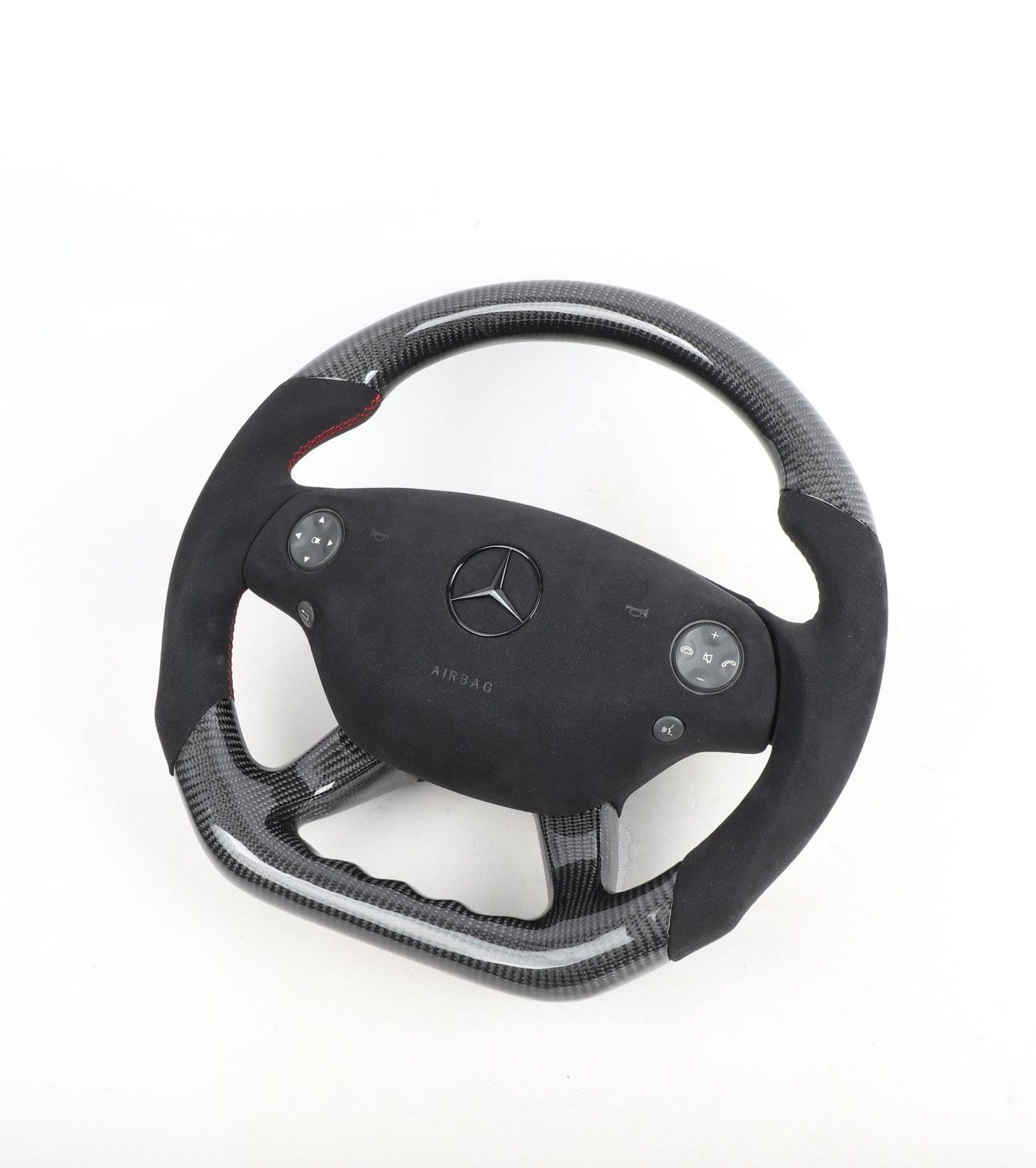 Custom Carbon Fiber Steering Wheel for 2008-2012 Mercedes S Class (W221) & CL Class (W216) - High Performance Upgrade for Luxury Driving Experience