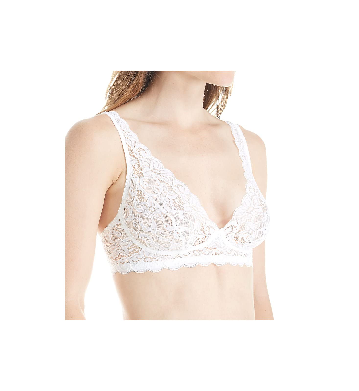 HANRO Women's Luxury Moments Lace Soft Cup Bra - Comfortable Seamless Underwire Bralette for Everyday Wear & Special Occasions