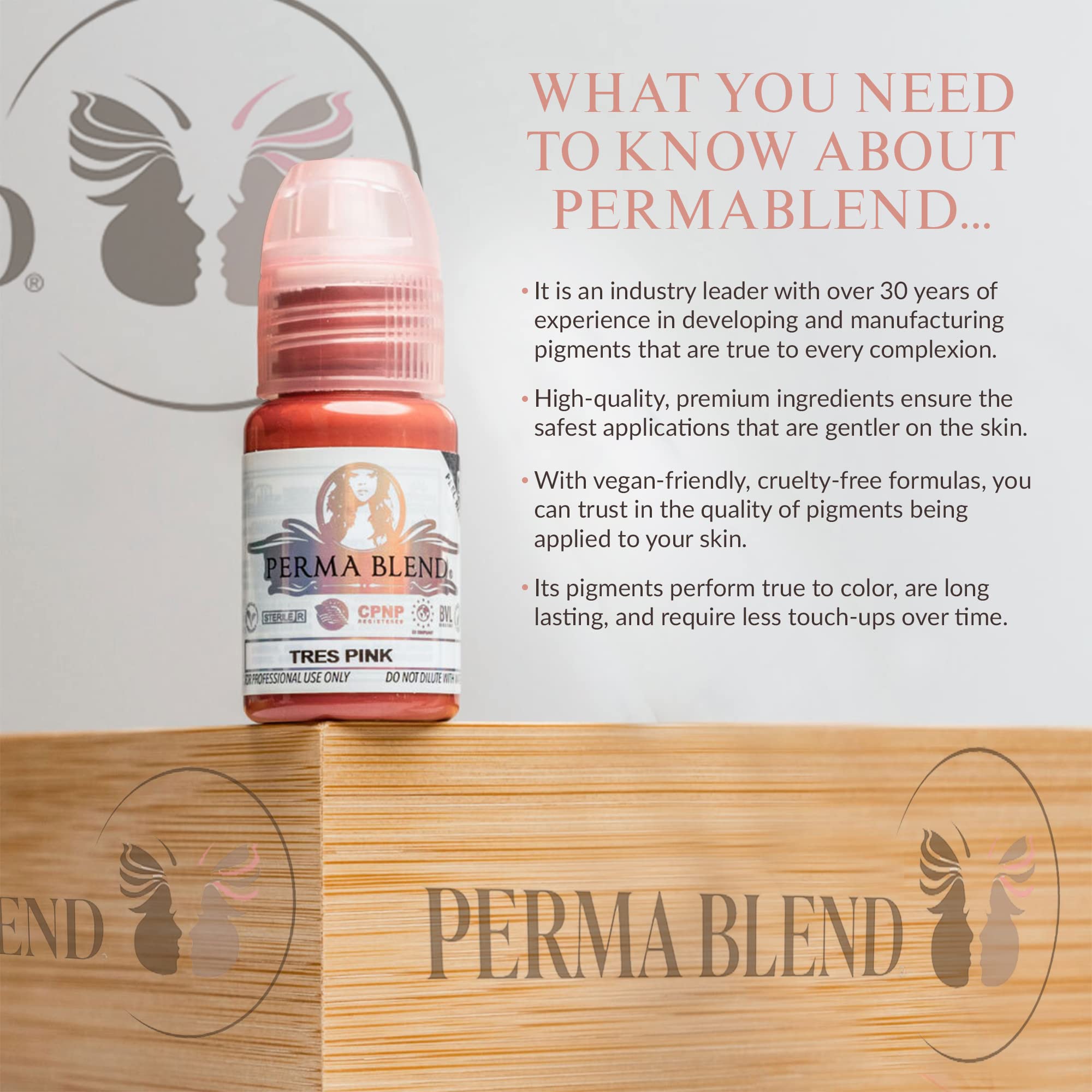 Perma Blend Lip Pigment - Lush Pink 0.5oz | Permanent Makeup for Natural Look