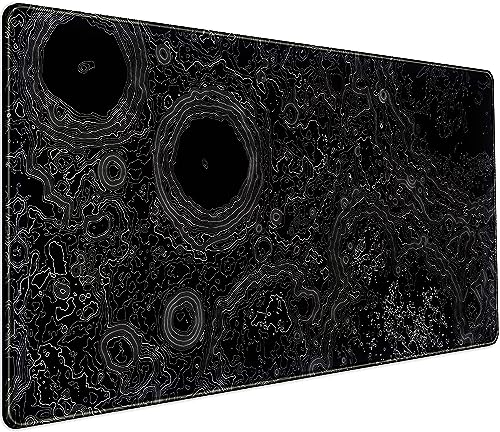 Black and White Topographic Contours