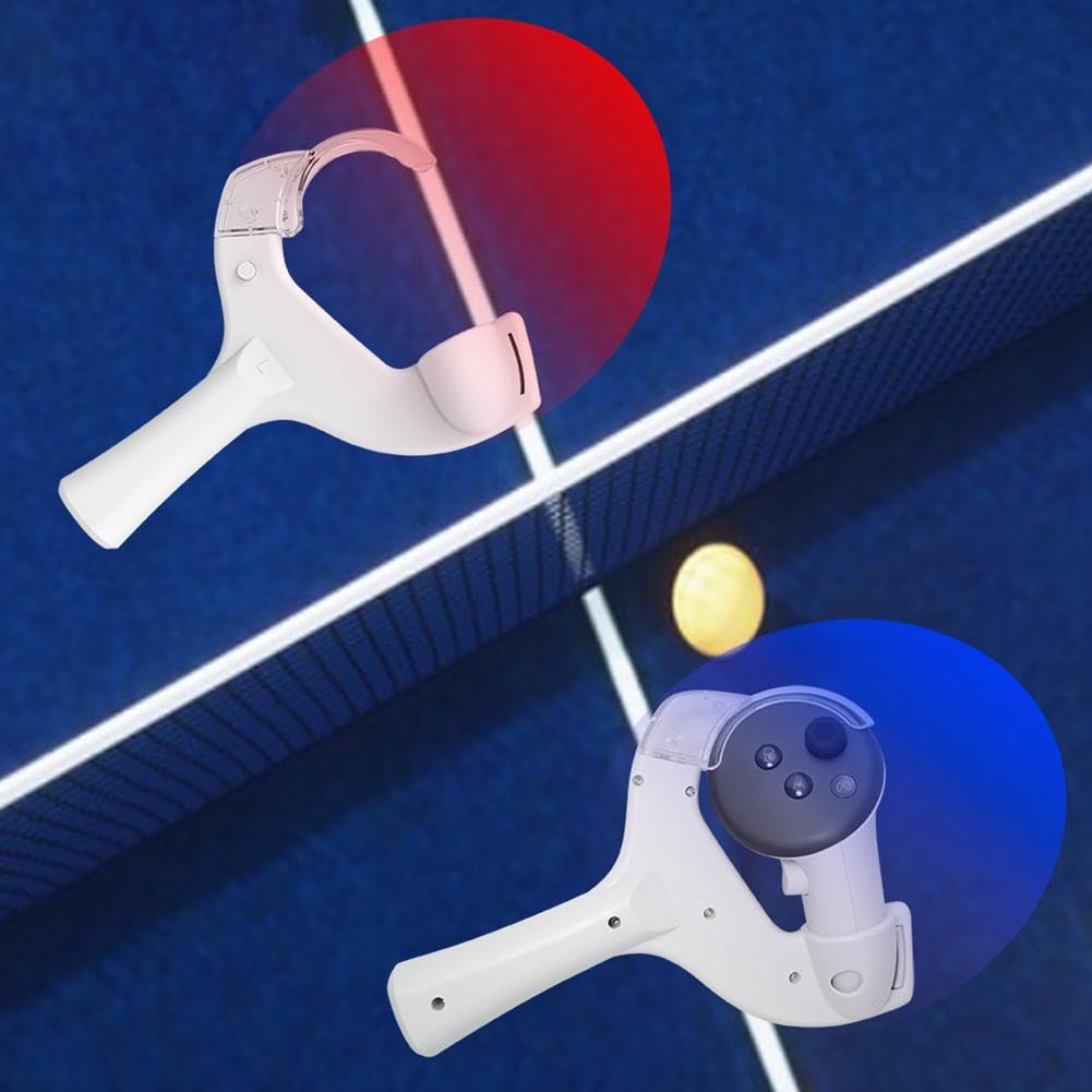 Oculus Quest 3 VR Table Tennis Racket Handle Adapter - Meta Quest 3 Controller Accessories for Realistic VR Ping Pong Gaming Experience | Perfect for VR Sports, Fitness Training & Immersive Gameplay