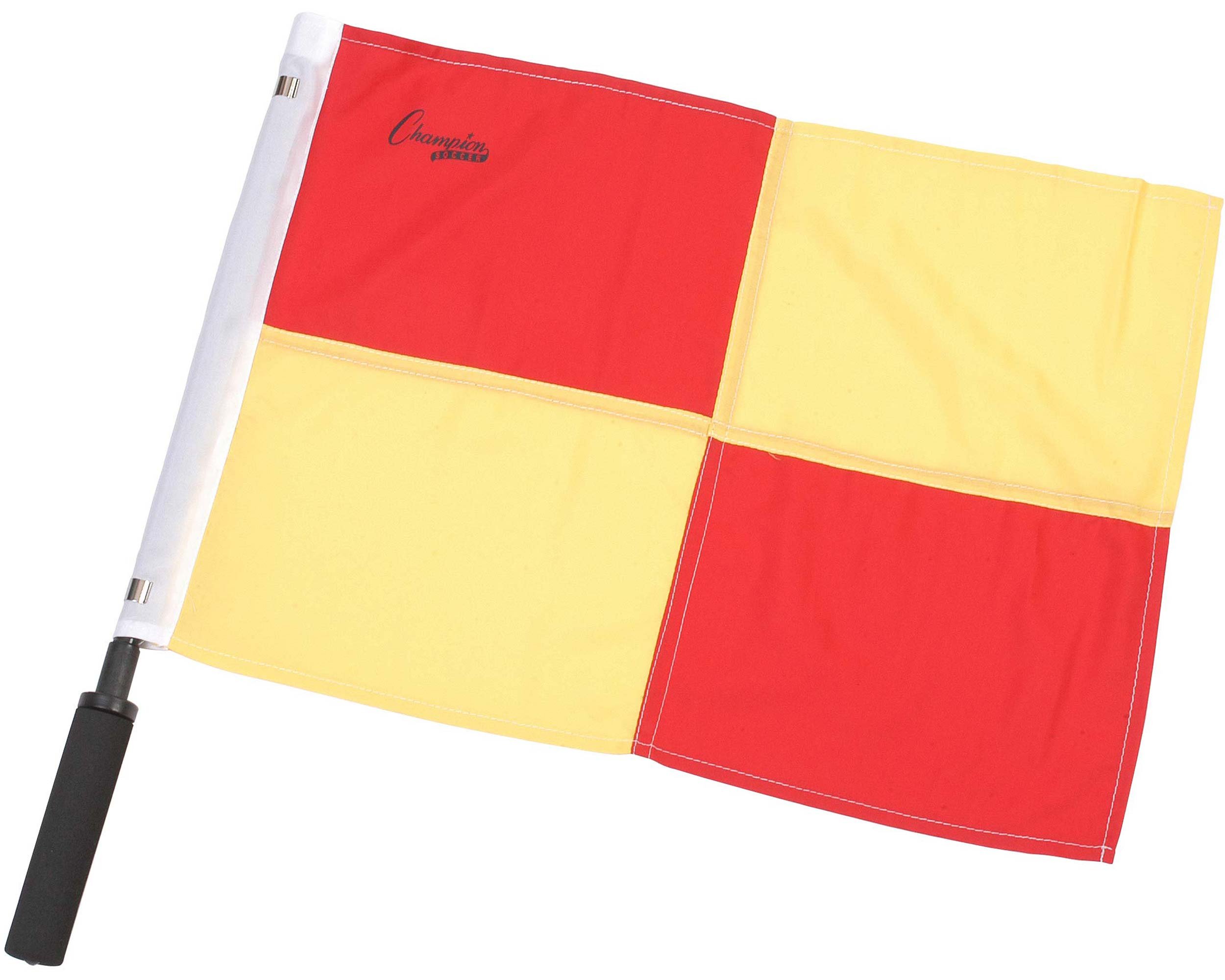 Champion Sports Official Solid Linesman's Flag - High Visibility Soccer Referee Flag for Football Games, Youth Sports & Training - Perfect for Coaches, Referees & Sports Enthusiasts