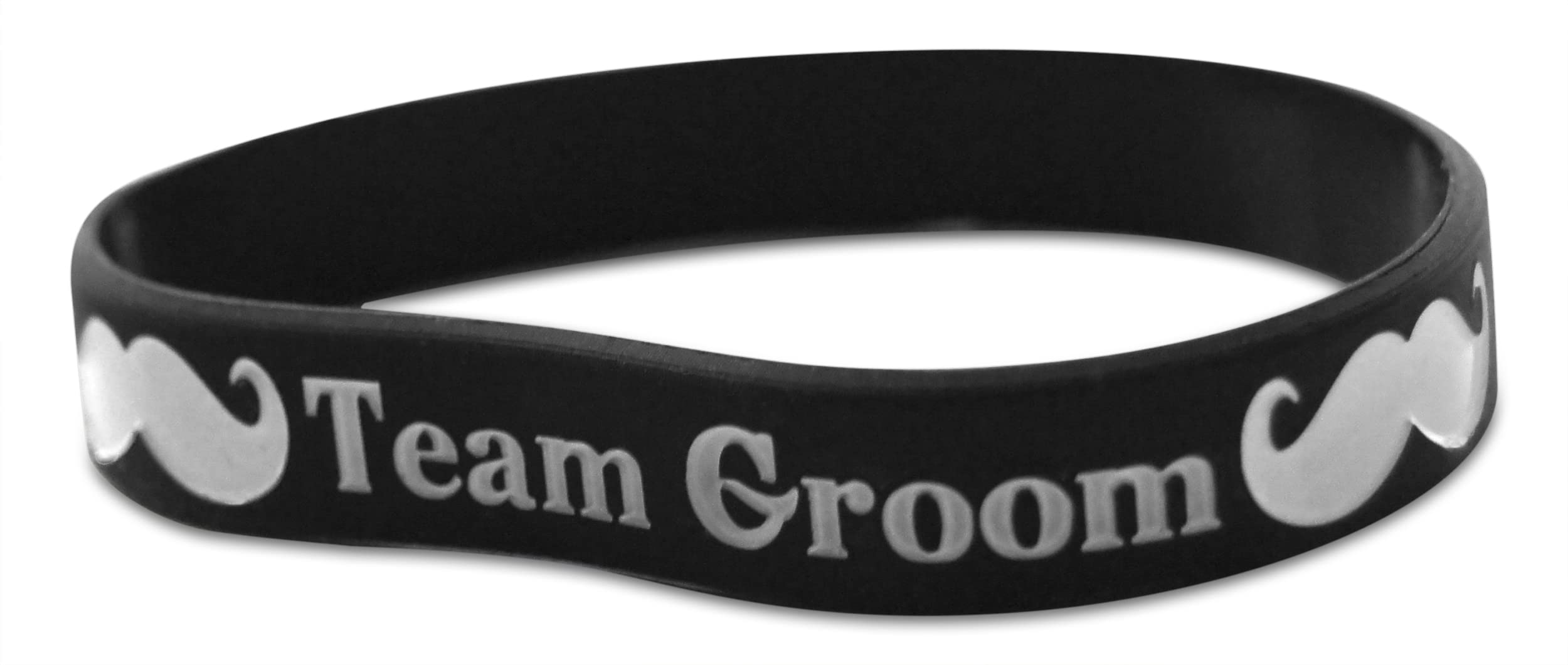 Novel The Groom & Team Groom Wristbands - 11-Piece Black & White Wedding Party Favors for Bachelor Party, Bridal Shower & Rehearsal Dinner - Perfect for Groomsmen, Best Man & Wedding Party Accessories