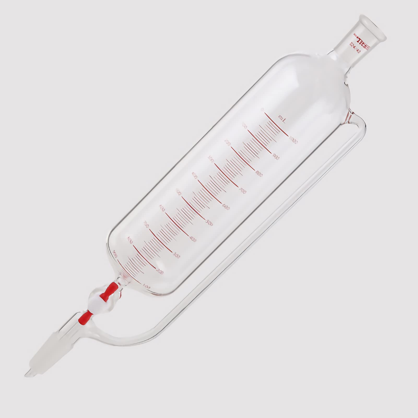 1000ml Borosilicate Glass Graduated Dropping Funnel with PTFE Stopcock & 24/40 Joint - Fine Adjustable Pressure Equalizing Addition Funnel for Chemistry Lab Experiments, Essential Lab Glassware for Precise Liquid Transfer in Distillation & Titration