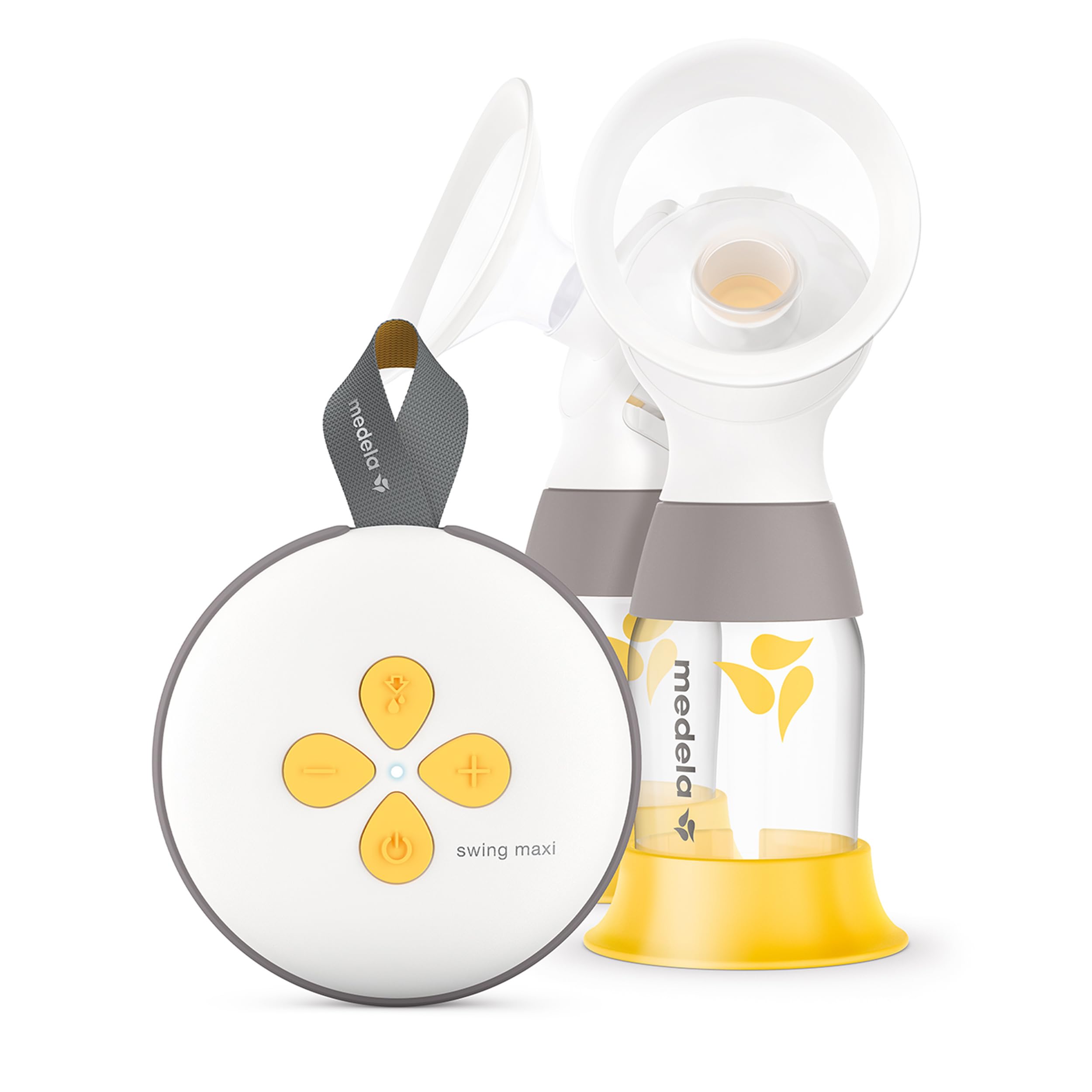 Medela Swing Maxi Double Electric Breast Pump - Portable, USB-C Rechargeable, Bluetooth Enabled, Closed System | Hands-Free Pumping for Working Moms, Travel & On-The-Go Use