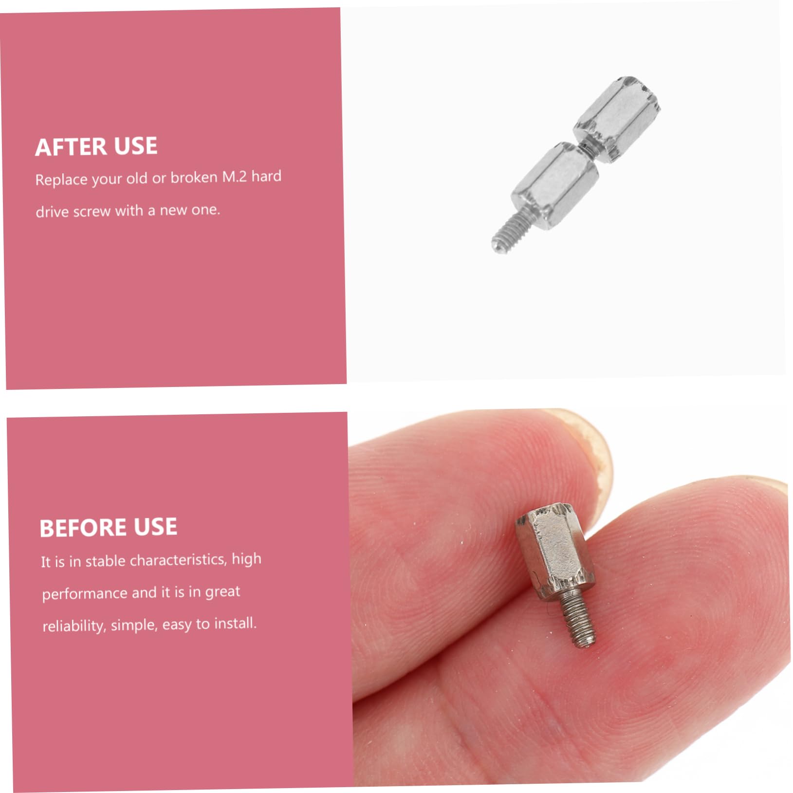 Gatuida 60pcs Laptop SSD Screws & Stand for Hard Drive Mounting - Perfect for Computer & Monitor Setup