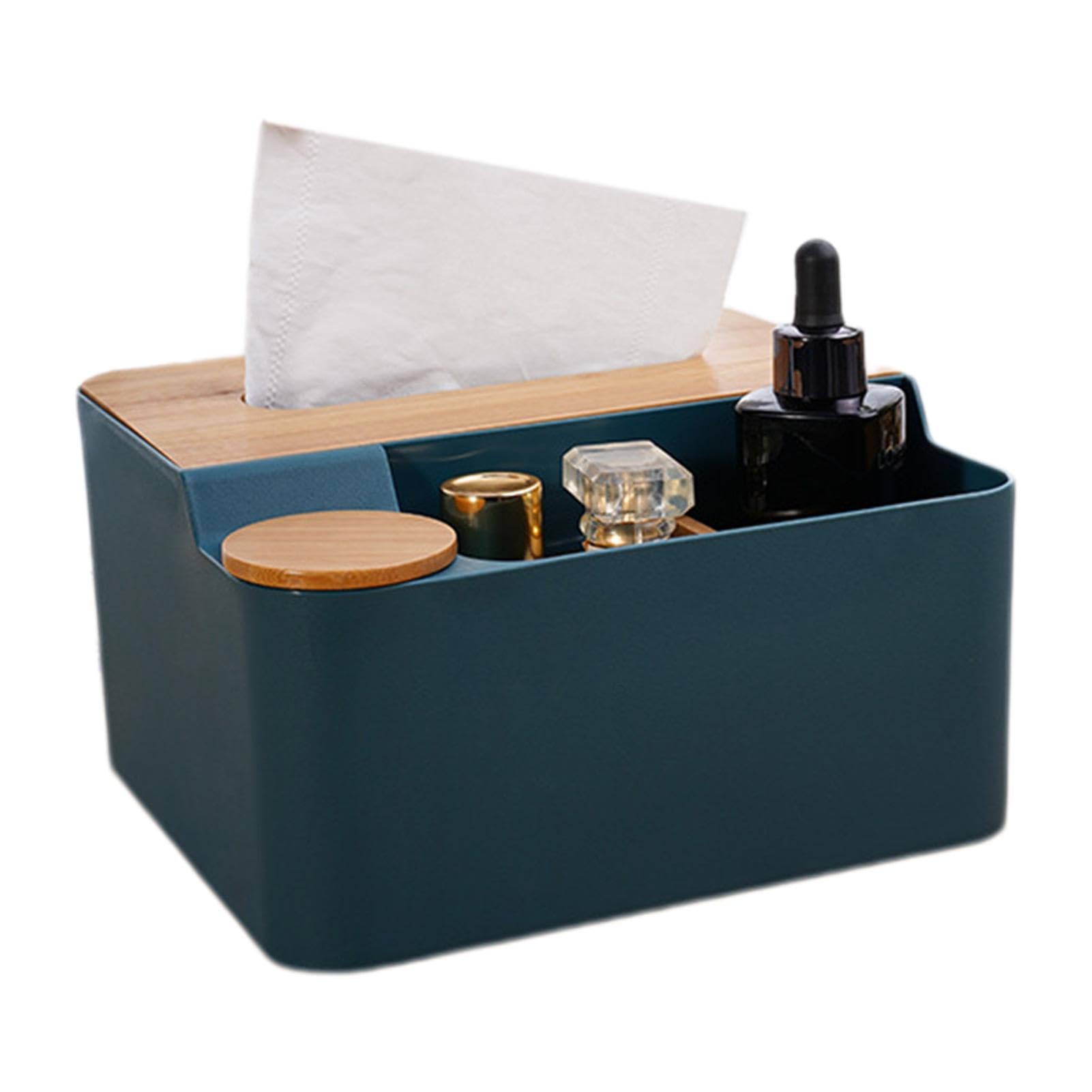 Waterproof Multifunctional Tissue Box Holder & Storage Cube - Cotton Swab & Napkin Dispenser for Bathroom, Bedroom, Kitchen | Organize Facial Tissues, Beauty Tools & Essentials in Style