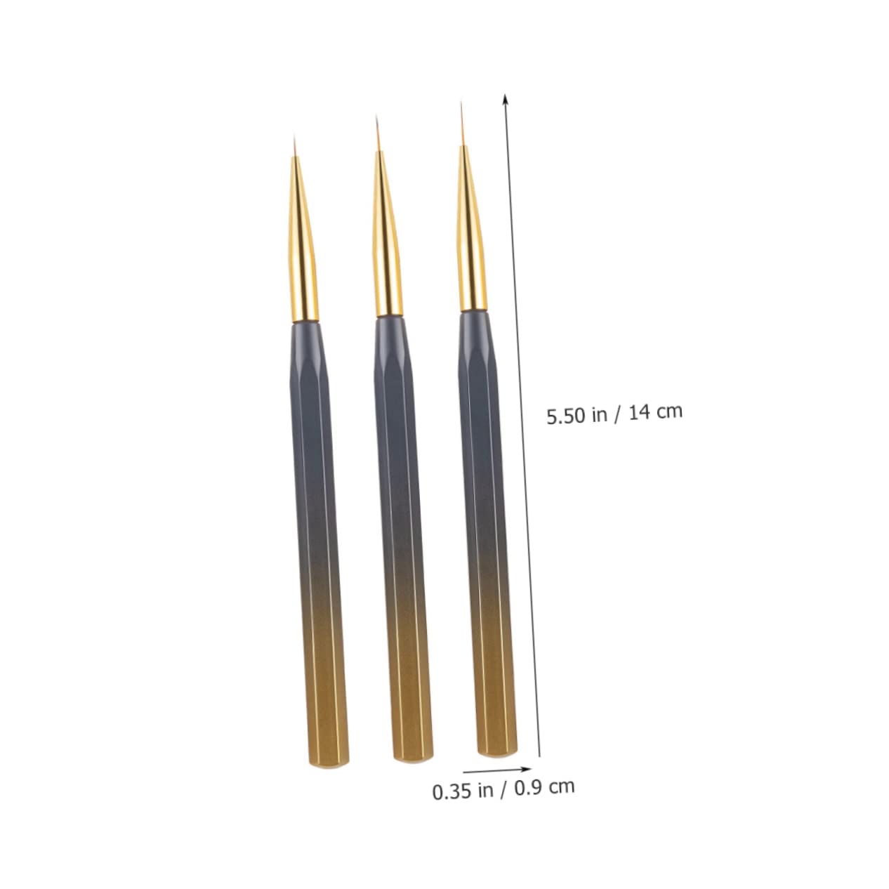 12 Pcs Professional Nail Art Liner Brush Set - Nail Design Manicure Tools with Nylon Wool Tips for Salon & Home Use - Perfect for Gel, Acrylic & DIY Nail Art