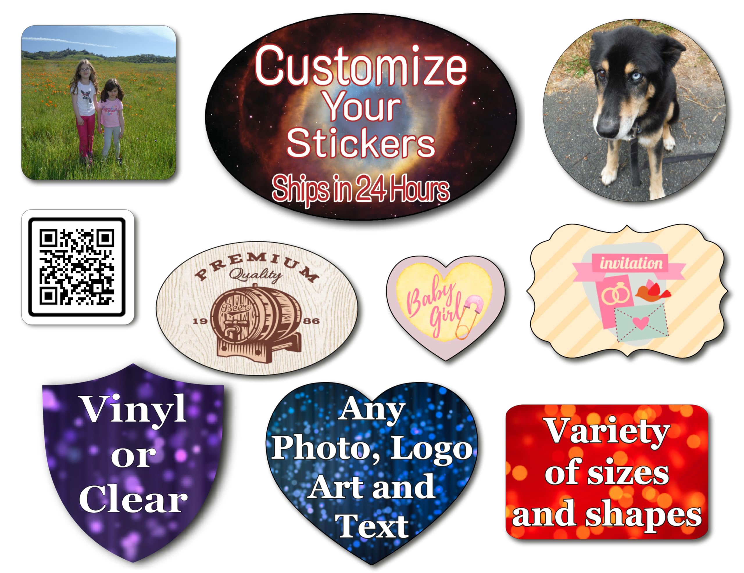 Custom Oval Stickers 1