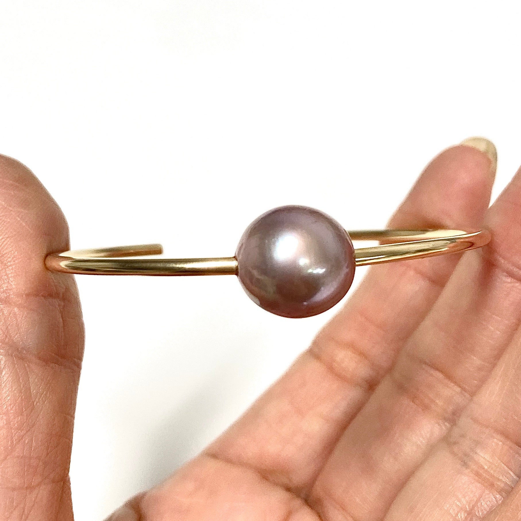 Cuff COCO Pink Edison Pearl Bracelet (B445) - Elegant Handmade Jewelry for Women, Perfect for Parties, Weddings & Everyday Wear