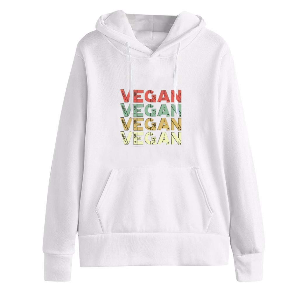 FORUU Women's Plus Size Hooded Sweatshirt - Cozy Vegan Pullover with Peace Love Letter Print, Long Sleeve Casual Tops for Women | Perfect for Lounge Wear, Yoga, and Outdoor Activities