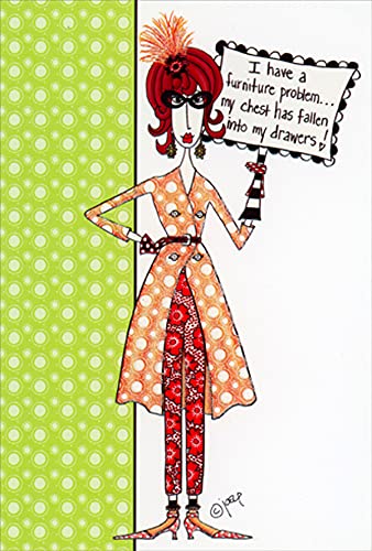 Funny Birthday Card for Women - Pictura Furniture Problem Humorous Greeting Card | Perfect for Wife, Girlfriend, Mom - Office & Home Decor Gift Idea