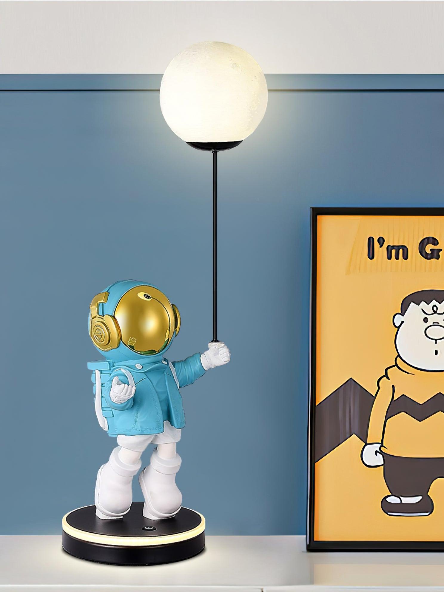 NASA-Inspired Astronaut & Planet Night Light - Perfect for Kids' Room Decor, Nursery, and Bedtime Story Ambience