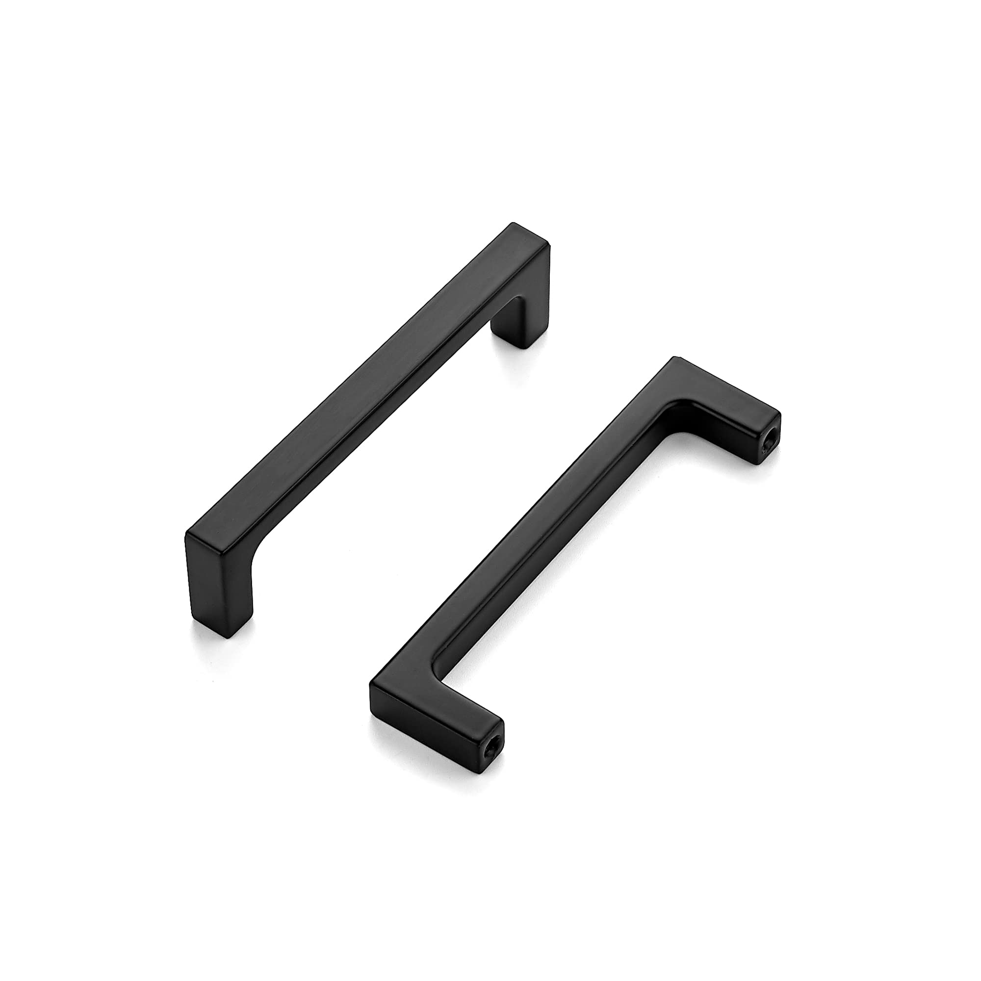 35-Pack Matte Black Cabinet Pulls - 3-3/4 Inch Hole Centers, Solid Square Bar Drawer Handles for Kitchen Cabinets | Durable Hardware for Modern Kitchens, Bathrooms & Office Furniture
