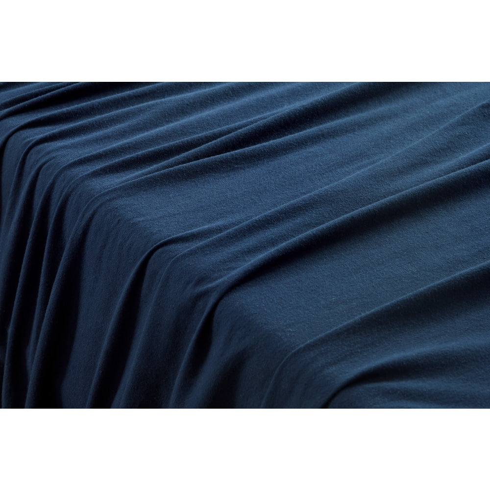 150GSM Cotton Flannelette Bed Sheet Set - Midnight Blue King Single Size | Ultra Soft & Breathable Bedding for Cozy Sleep | Perfect for Winter Nights & Guest Rooms