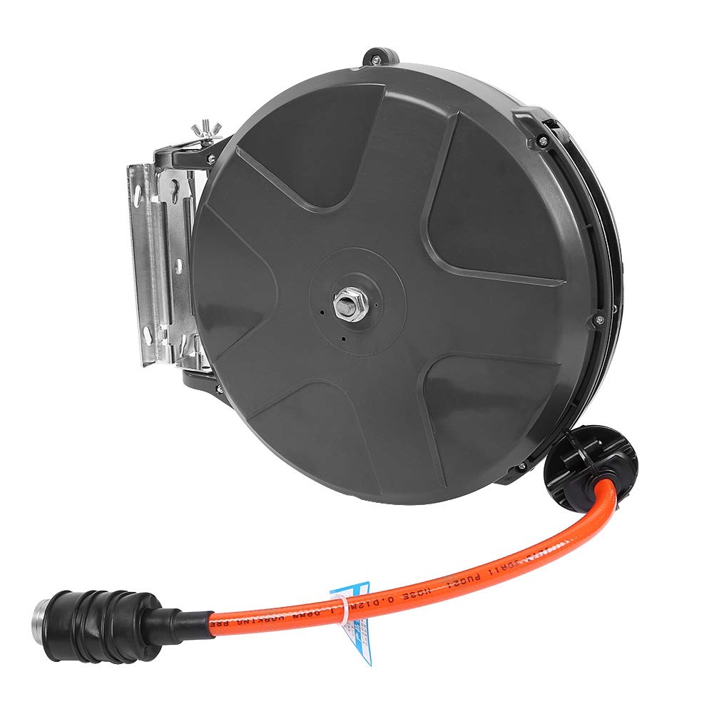 Auto Retractable Air Hose Reel with Copper Shaft - Complete Auto Repair Tool Kit for Car Maintenance, Outdoor Activities & Travel | Heavy Duty Garage Equipment & Portable Air Compressor Accessories