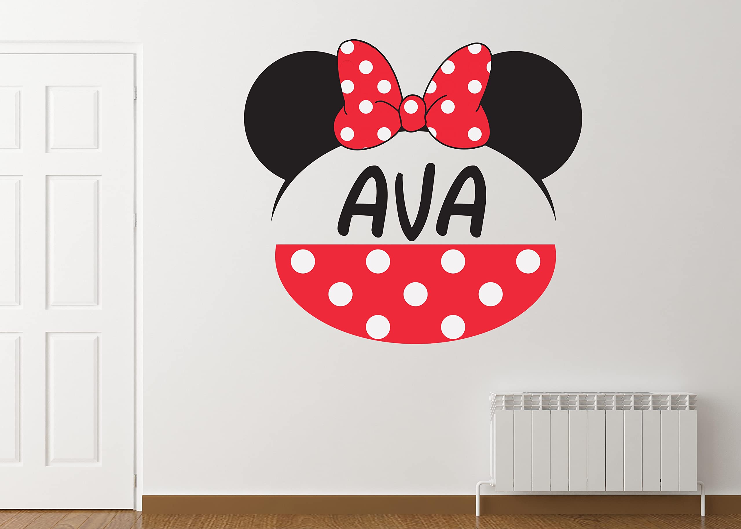 Custom Name Wall Decal for Baby Girl Nursery - Removable Vinyl Wall Art Stickers in Red & Green - Perfect for Bedroom Decor, Kids Room, and Playroom
