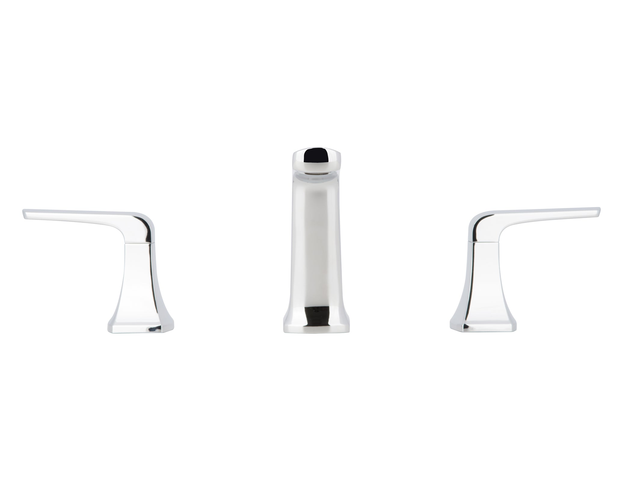 Linea Widespread Chrome Bathroom Faucet - Modern Single Handle Bathroom Sink Faucet with High Arc Spout for Vanity, Powder Room & Guest Bathroom
