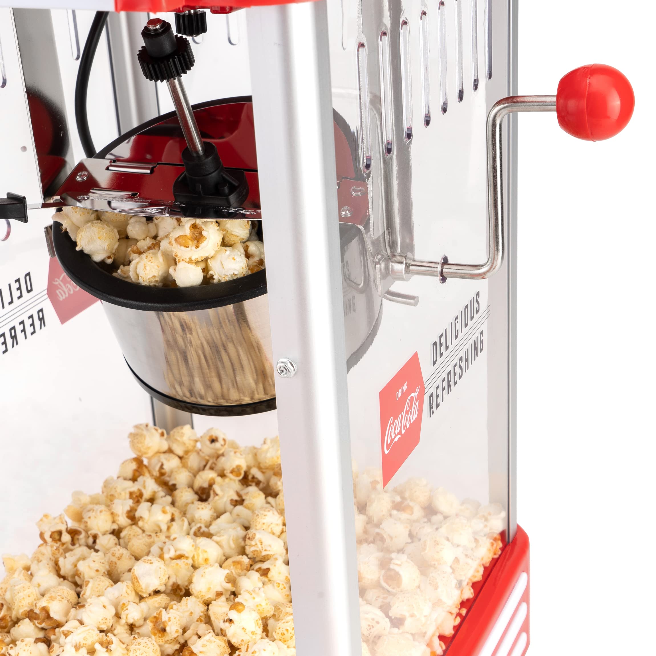 Salco 428018 Commercial Popcorn Machine SNP-27CC - Stainless Steel Red Popcorn Popper for Movie Theaters, Carnivals & Home Theater Snacks
